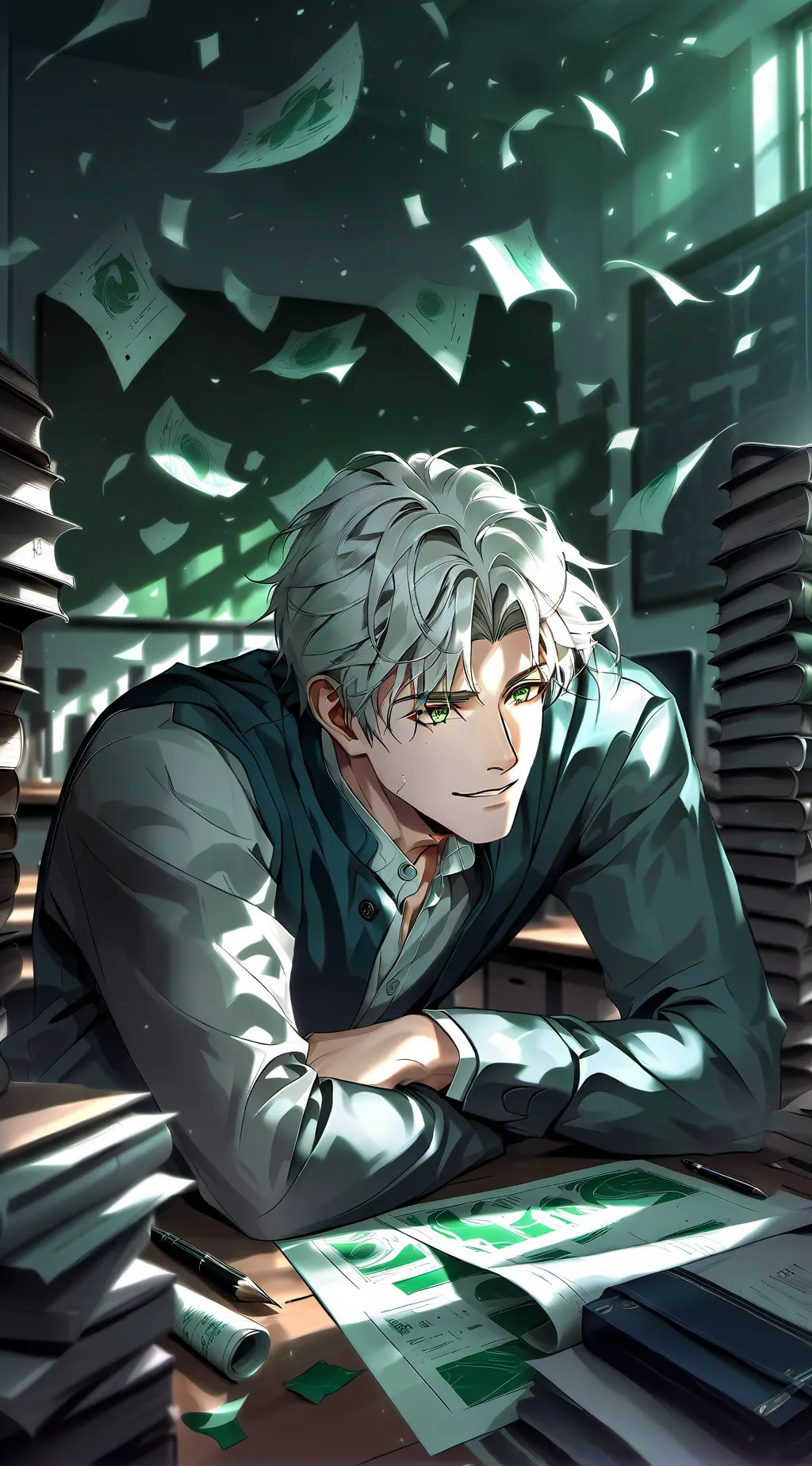 ai character: Awkward Office Col background