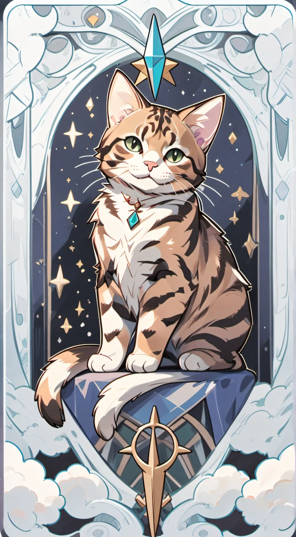 ai character: Cat  background