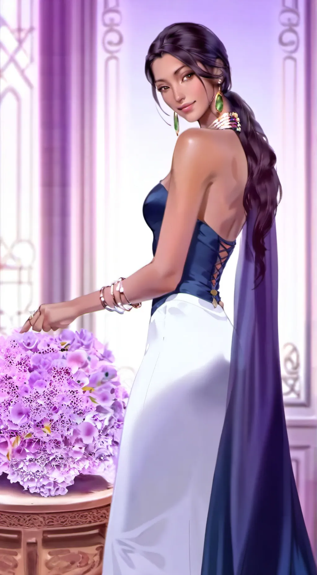 ai character: °Larana violet°👑 background