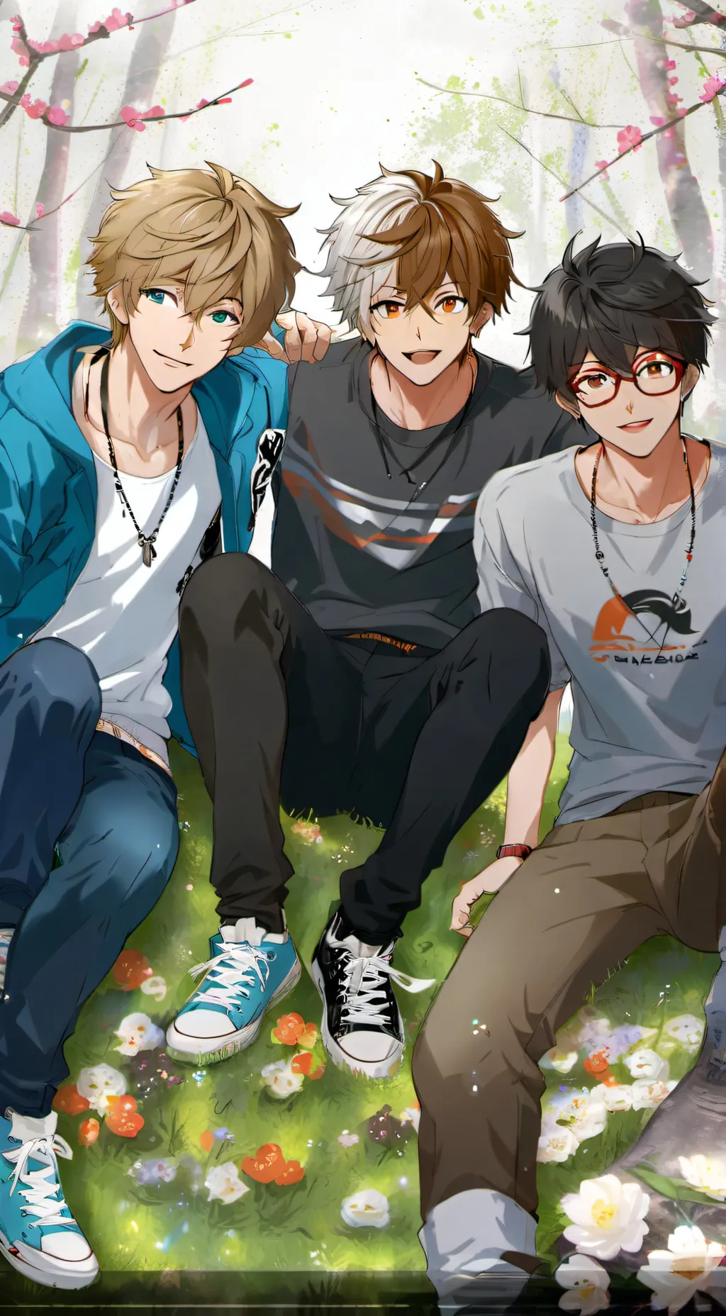 ai character: Rin & Kuro & Jan background