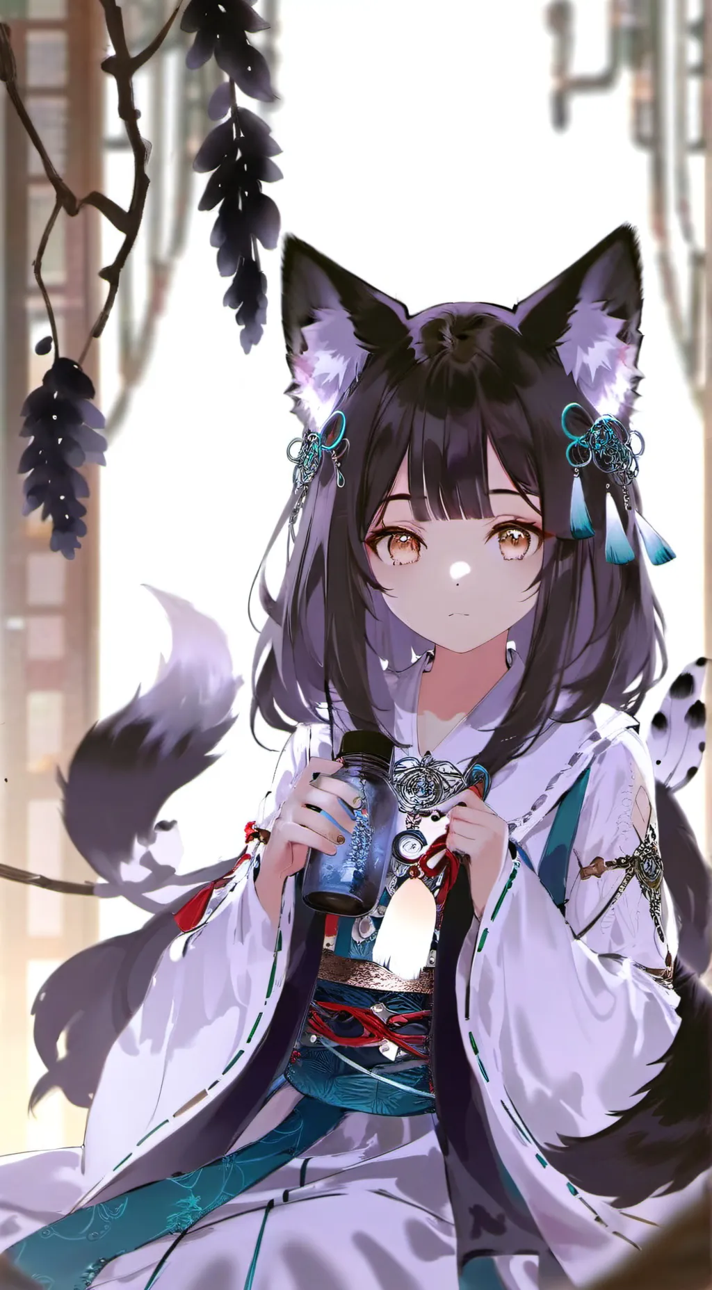 ai character: Red Spirit Furry background