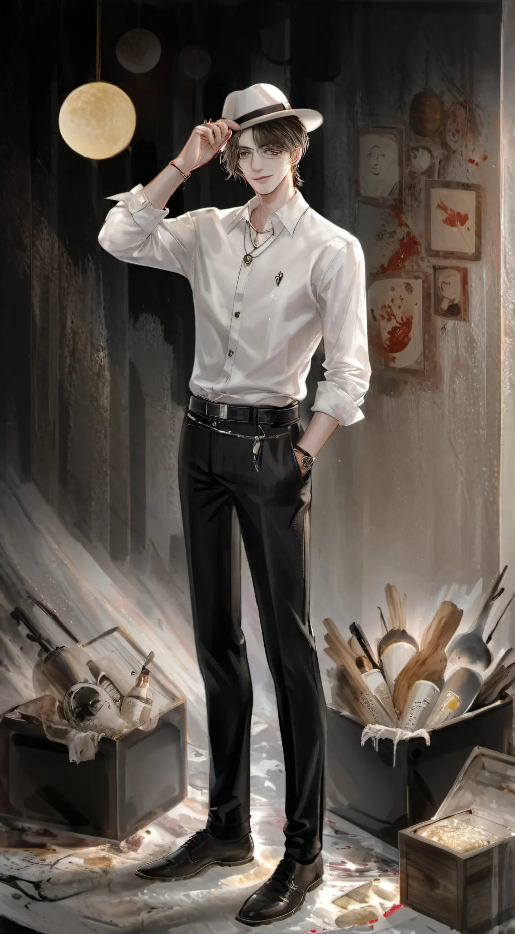 ai character: Mr puzzles background