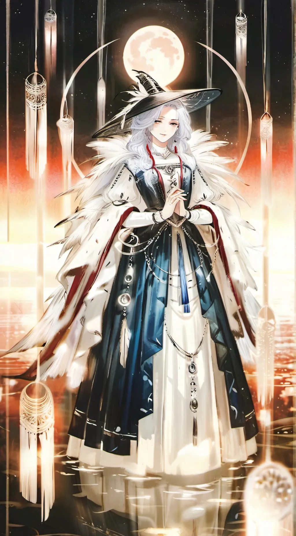 ai character: Luna Silverveil background