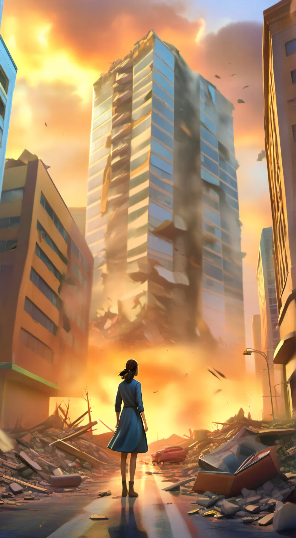 ai character: dw earthquake au background