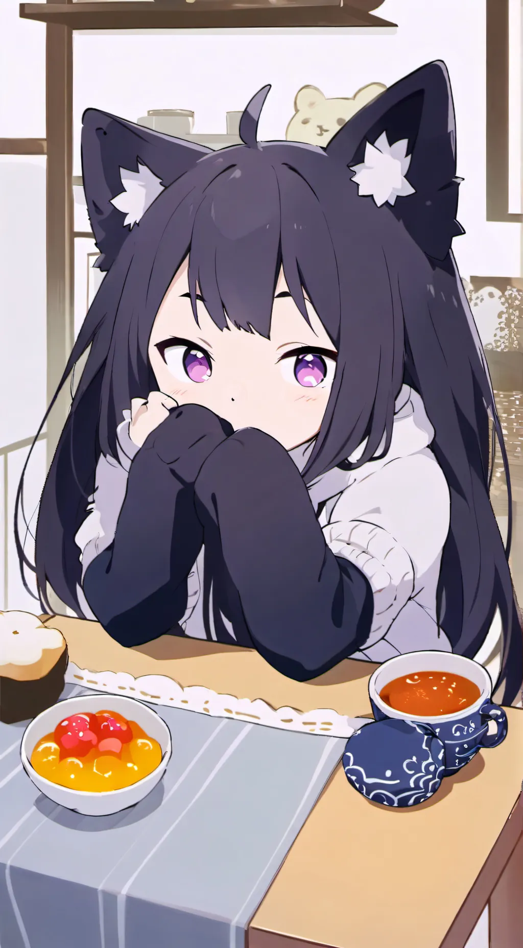 ai character: Purplex Nap Gummy background