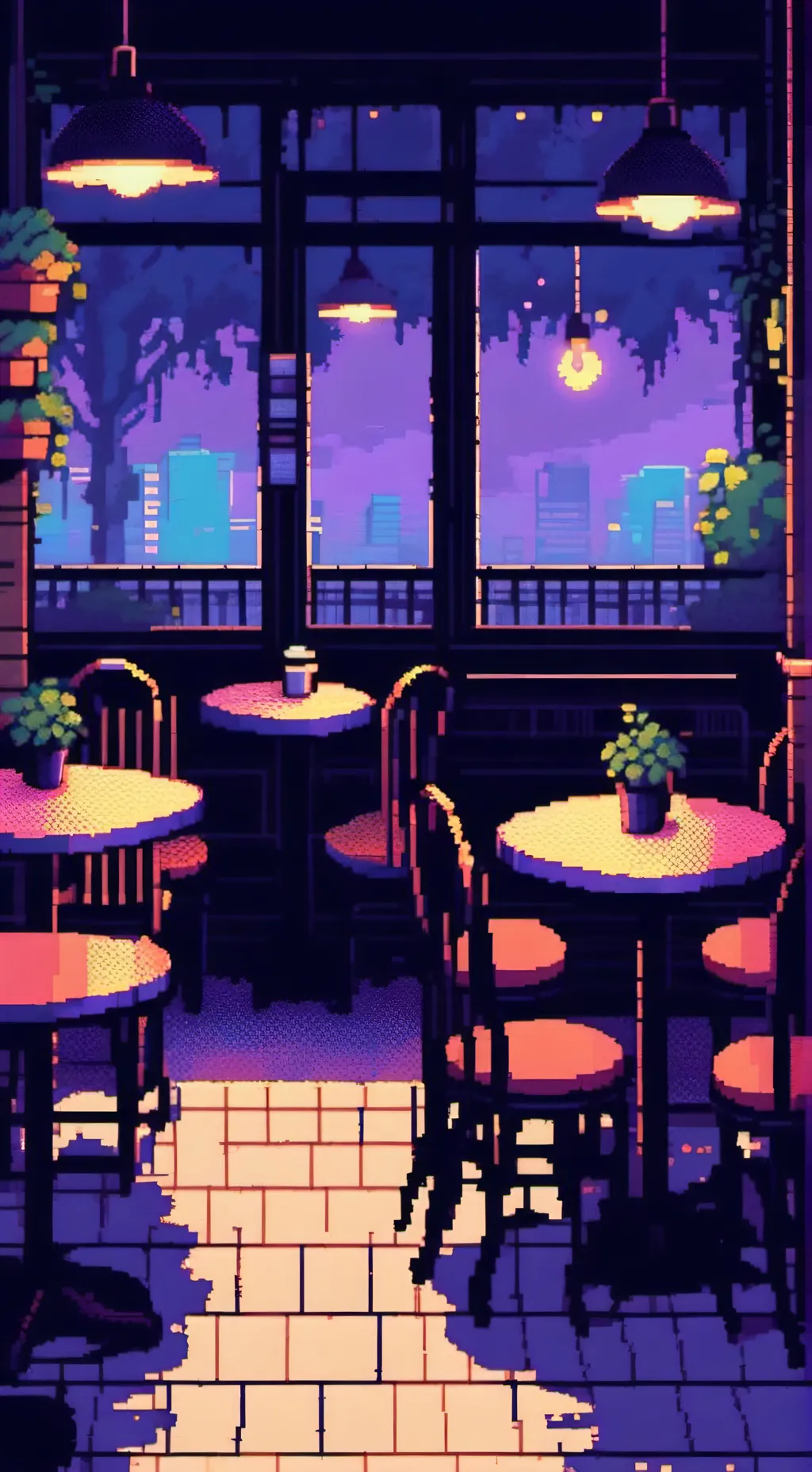 ai character: Cafe job background