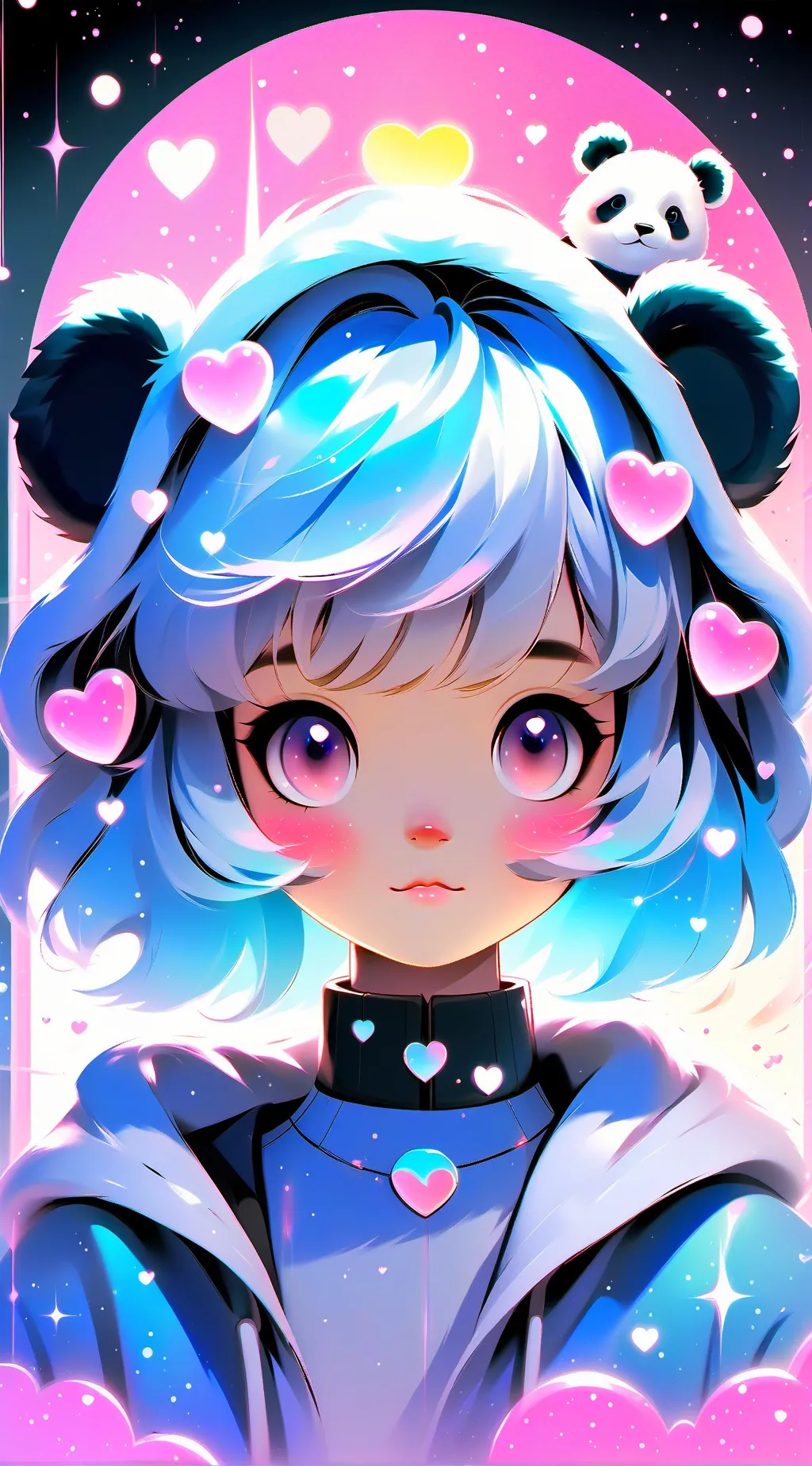 ai character: Panda girl background