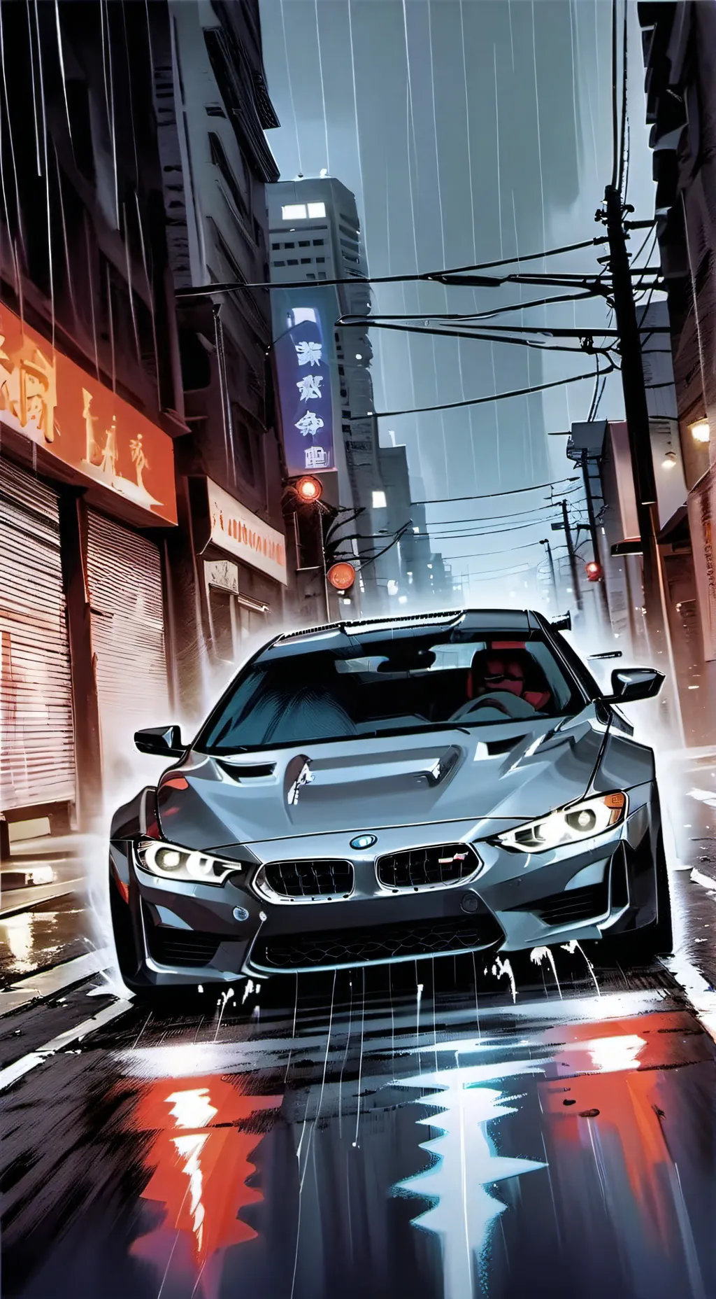 ai character: Car crash background