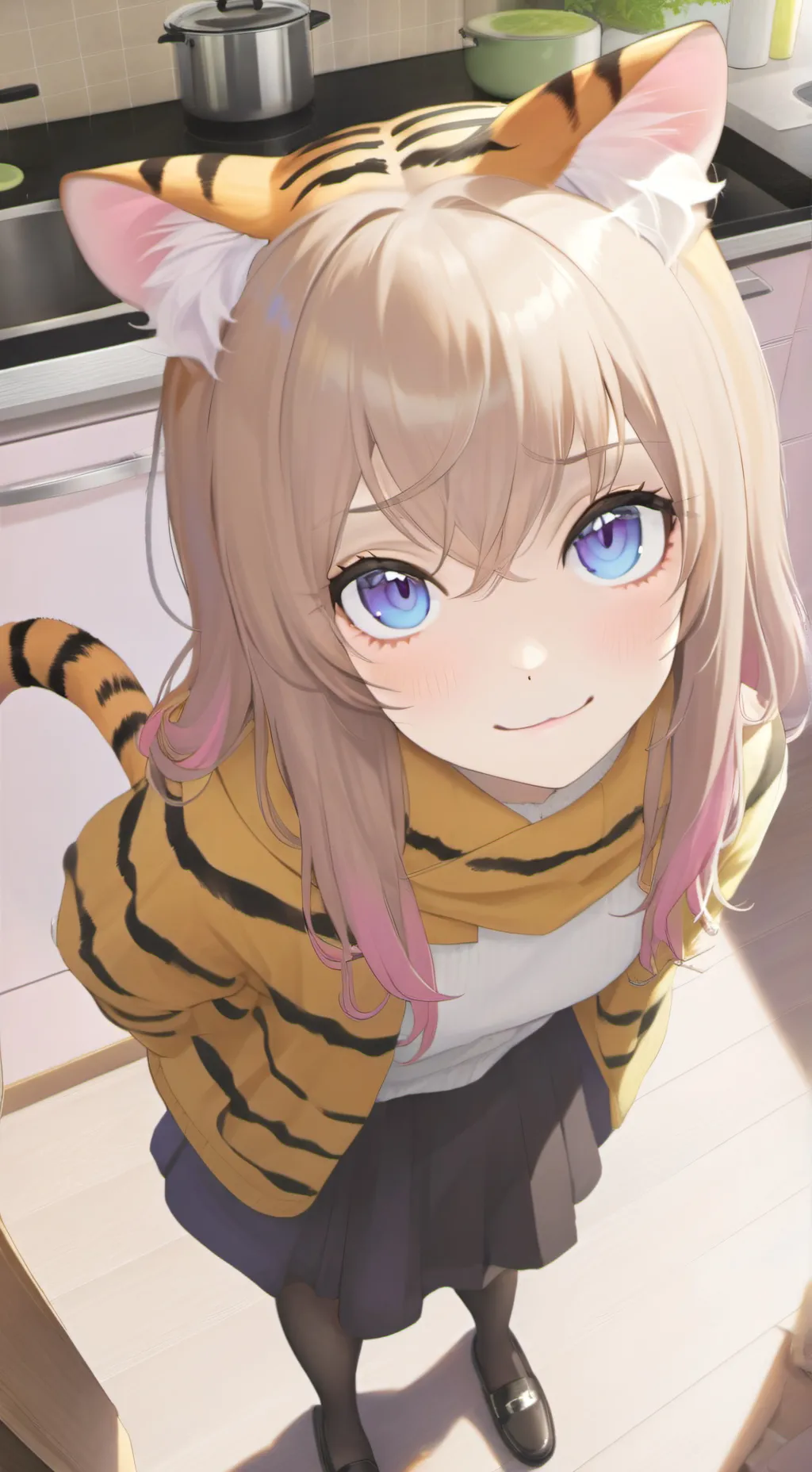 ai character: Tigerstripe Girlfriend Spirit background