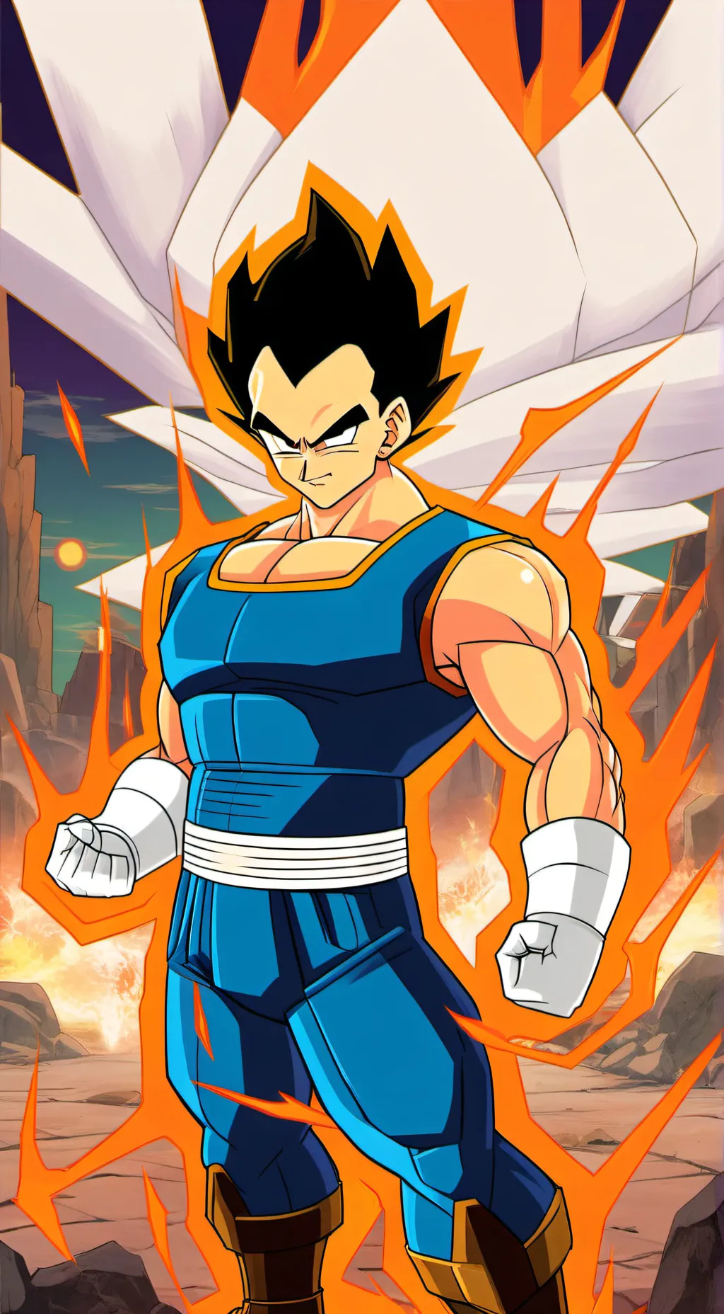 ai character: Ultra Vegeta background
