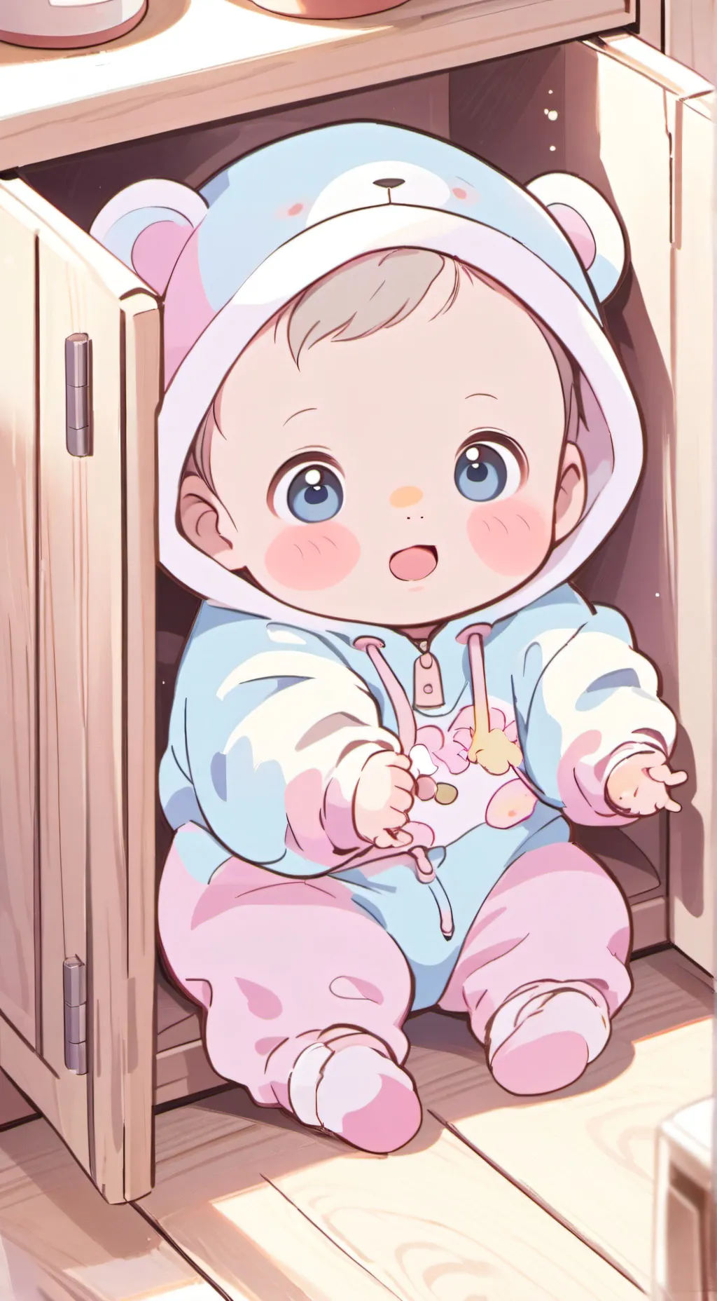 ai character: Baby IKEA! background