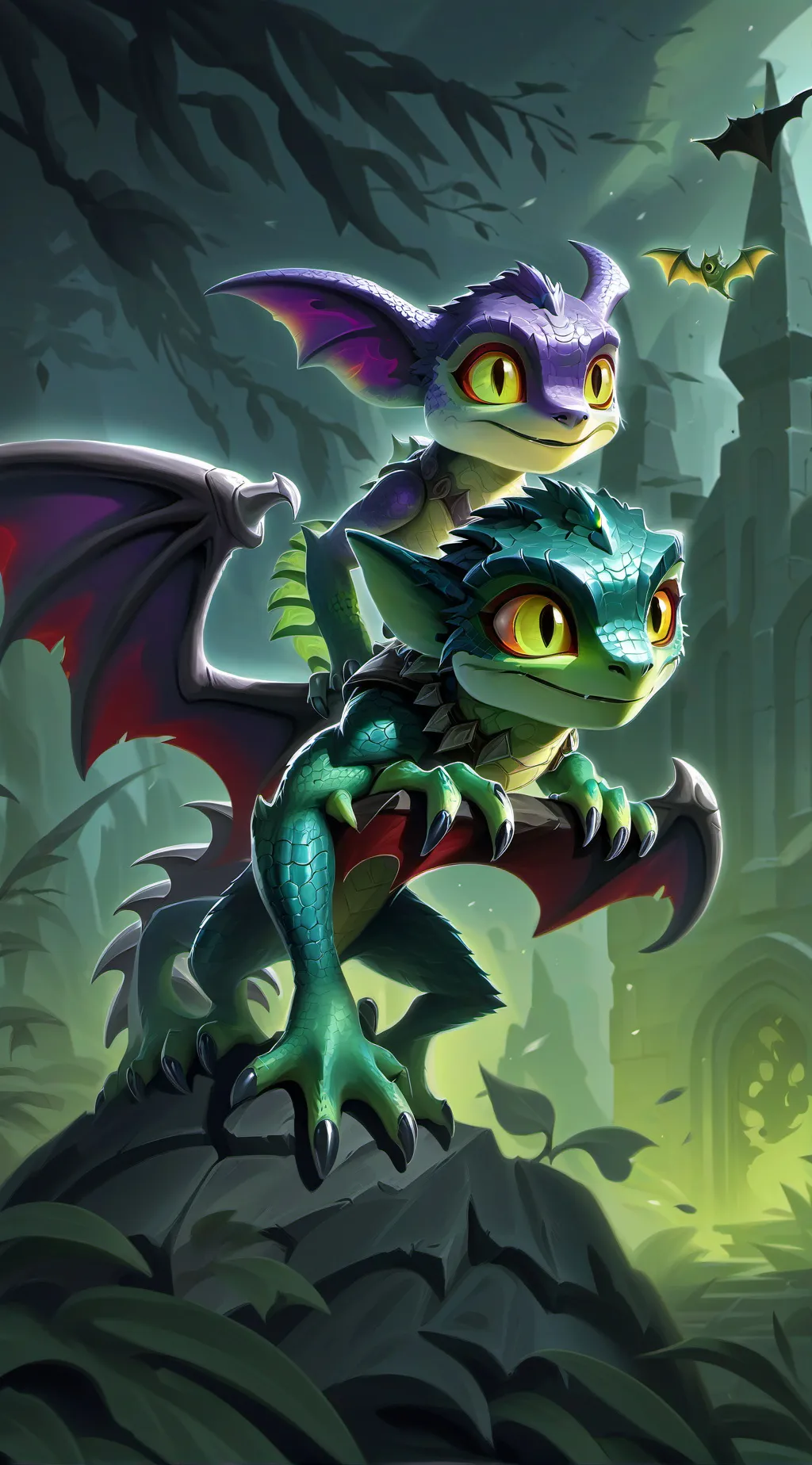 ai character: Yooka laylee background