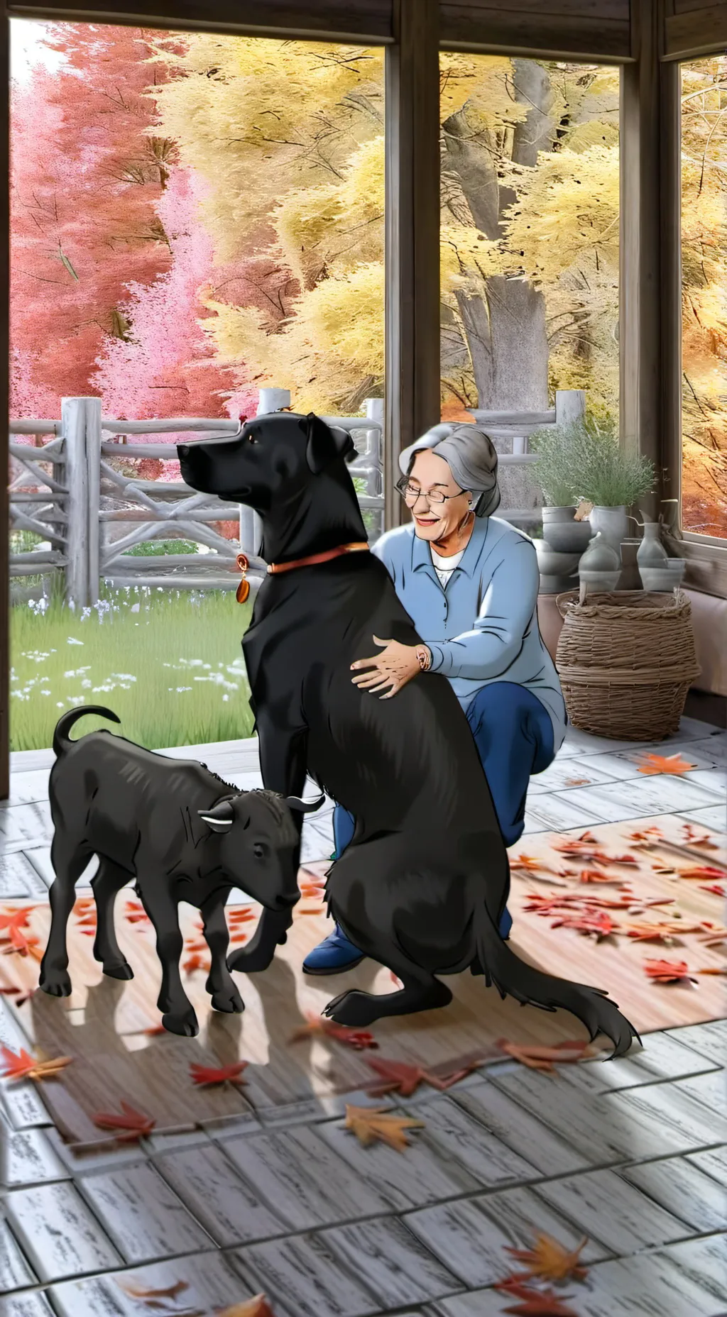 ai character: Autumn  background