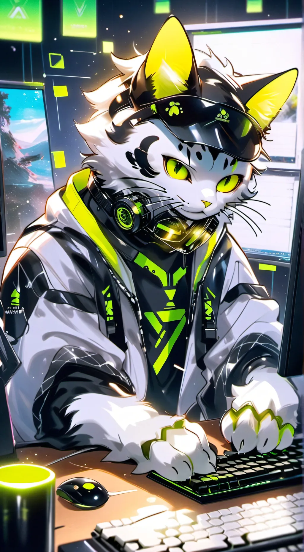 ai character: Pixel background