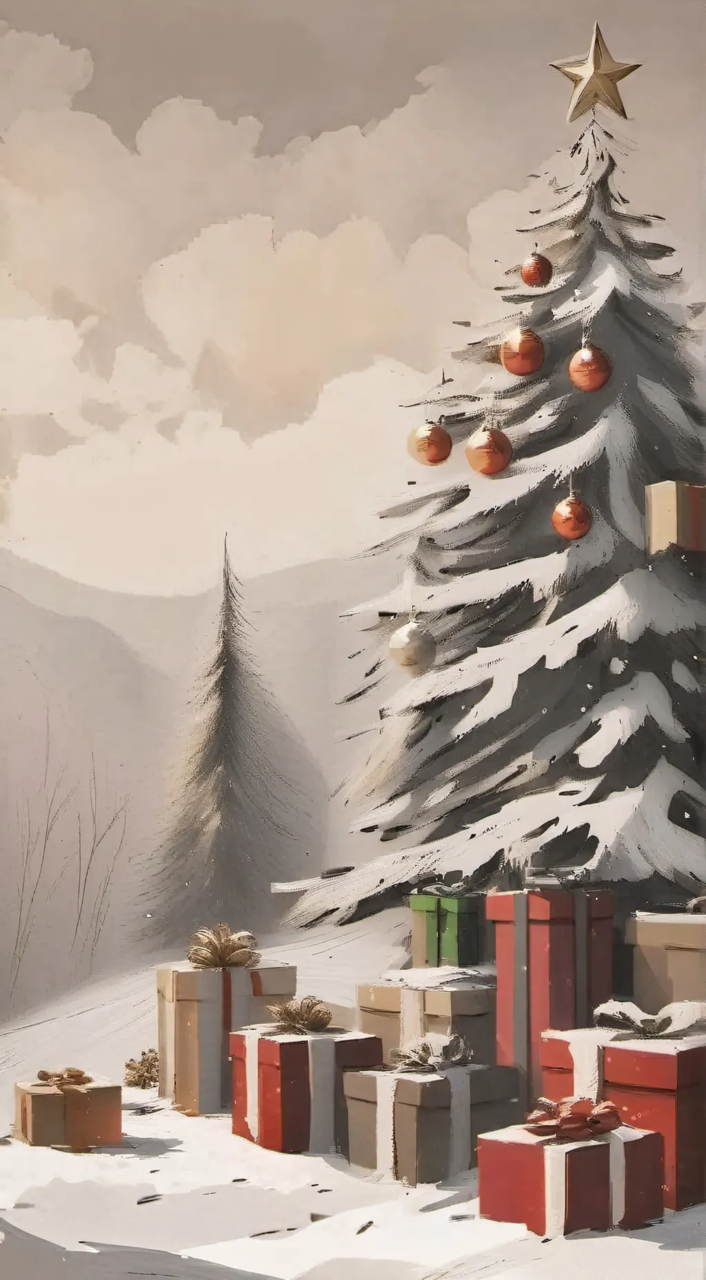 ai character: CHRISTMAS FORSAKEN background