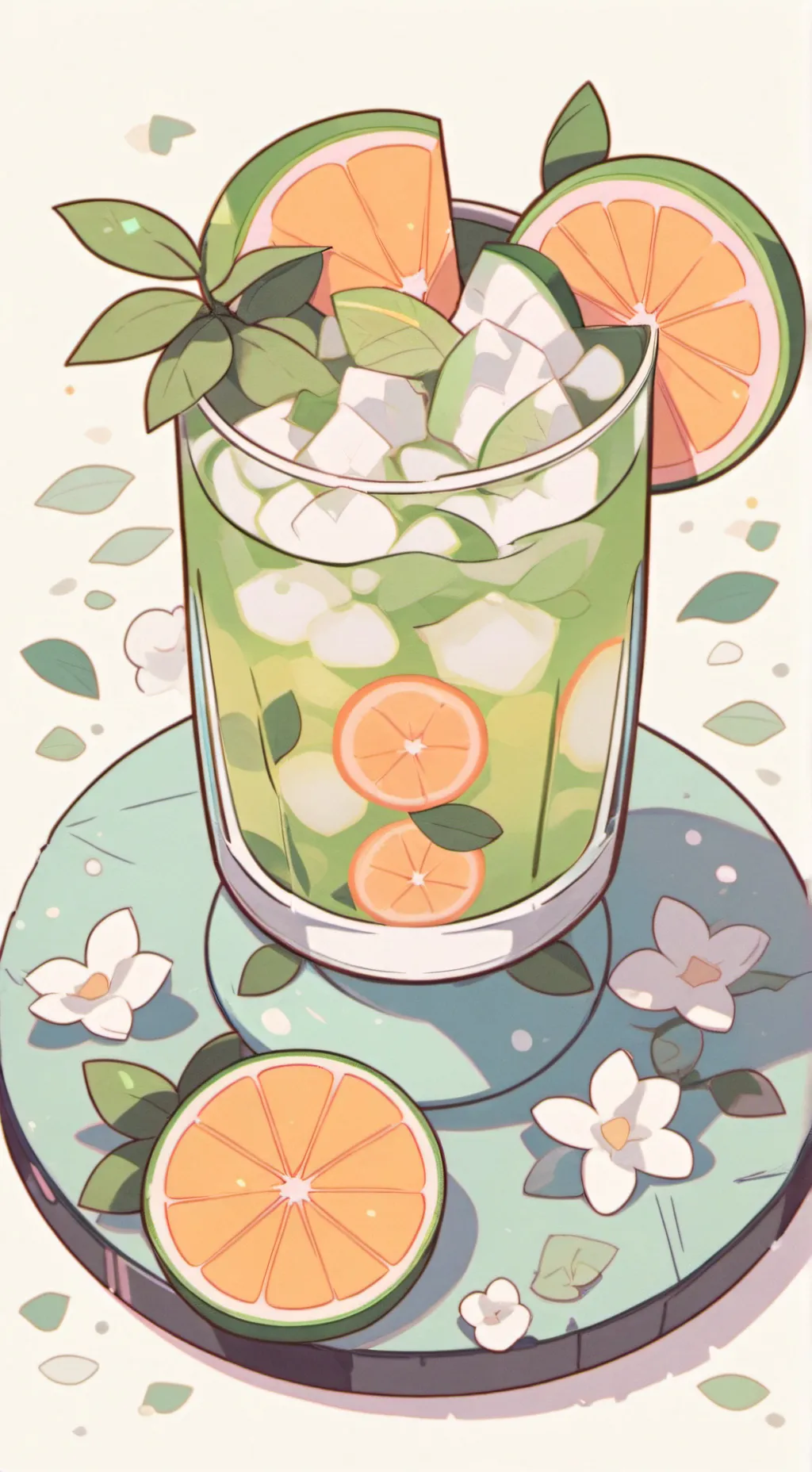 ai character: Orange inflation background