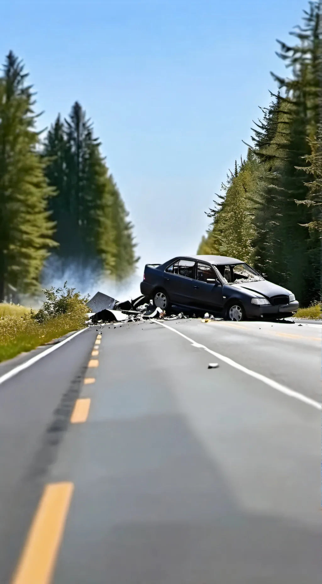 ai character: car crash  background