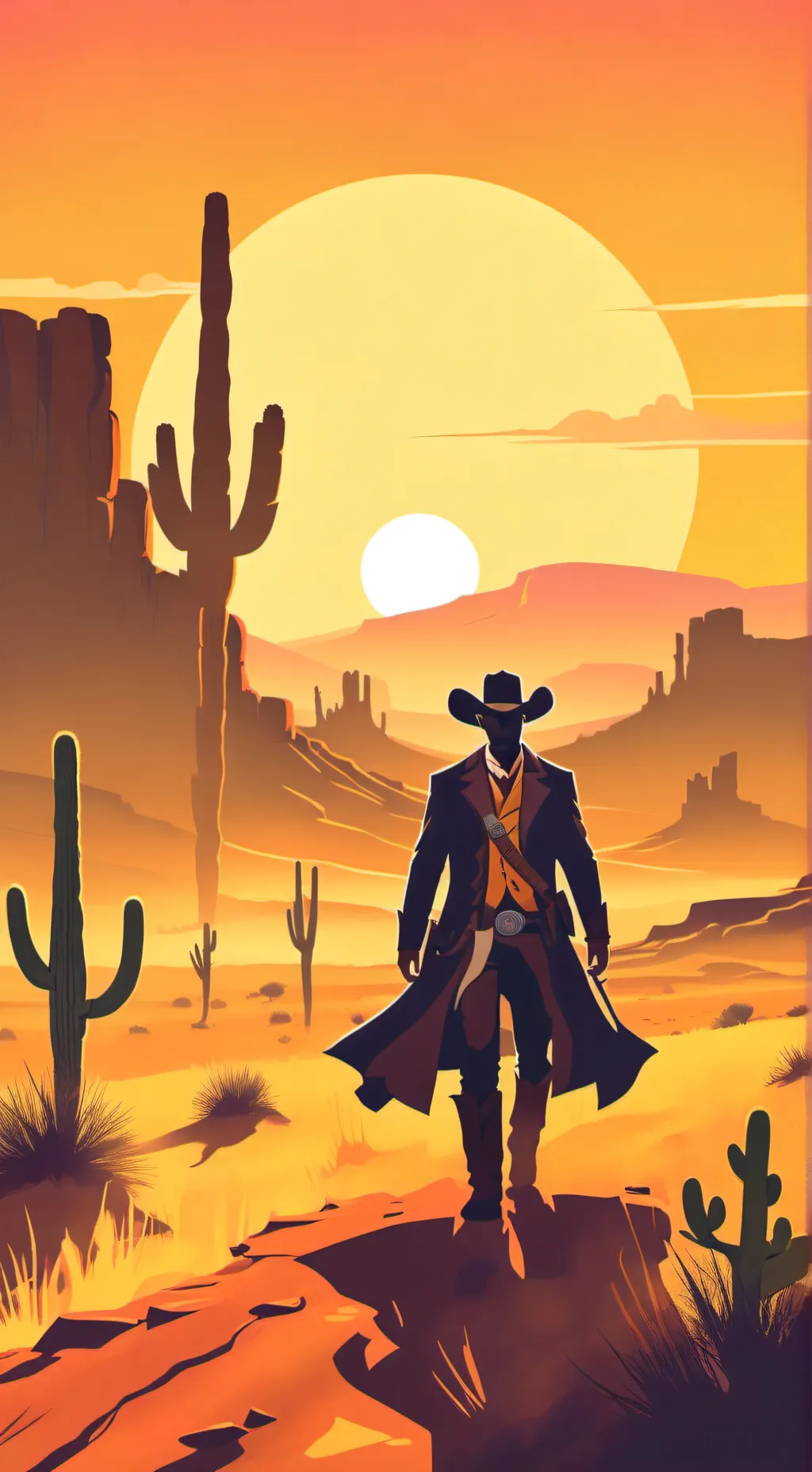 ai character: hh wild west background