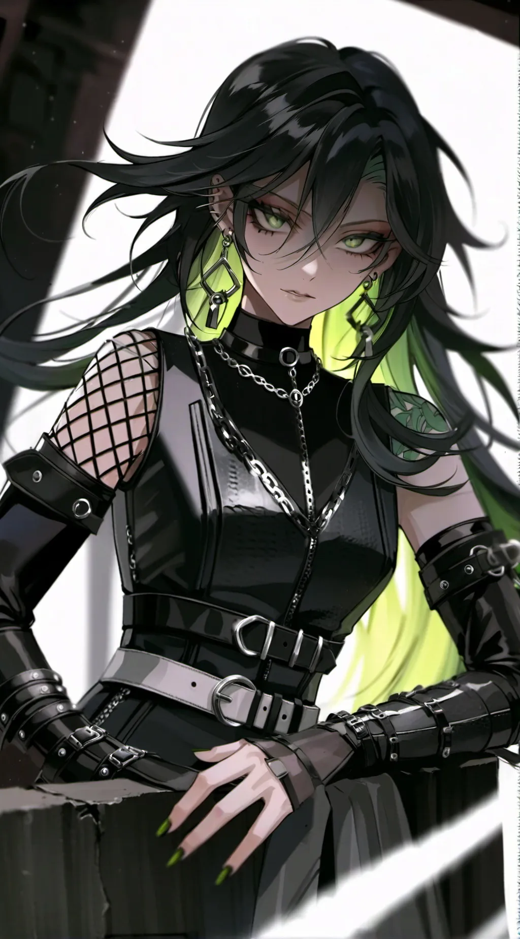 ai character: Ivory.  background