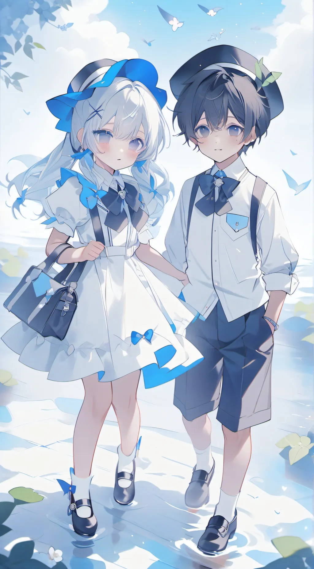 ai character: Raven and daven  background