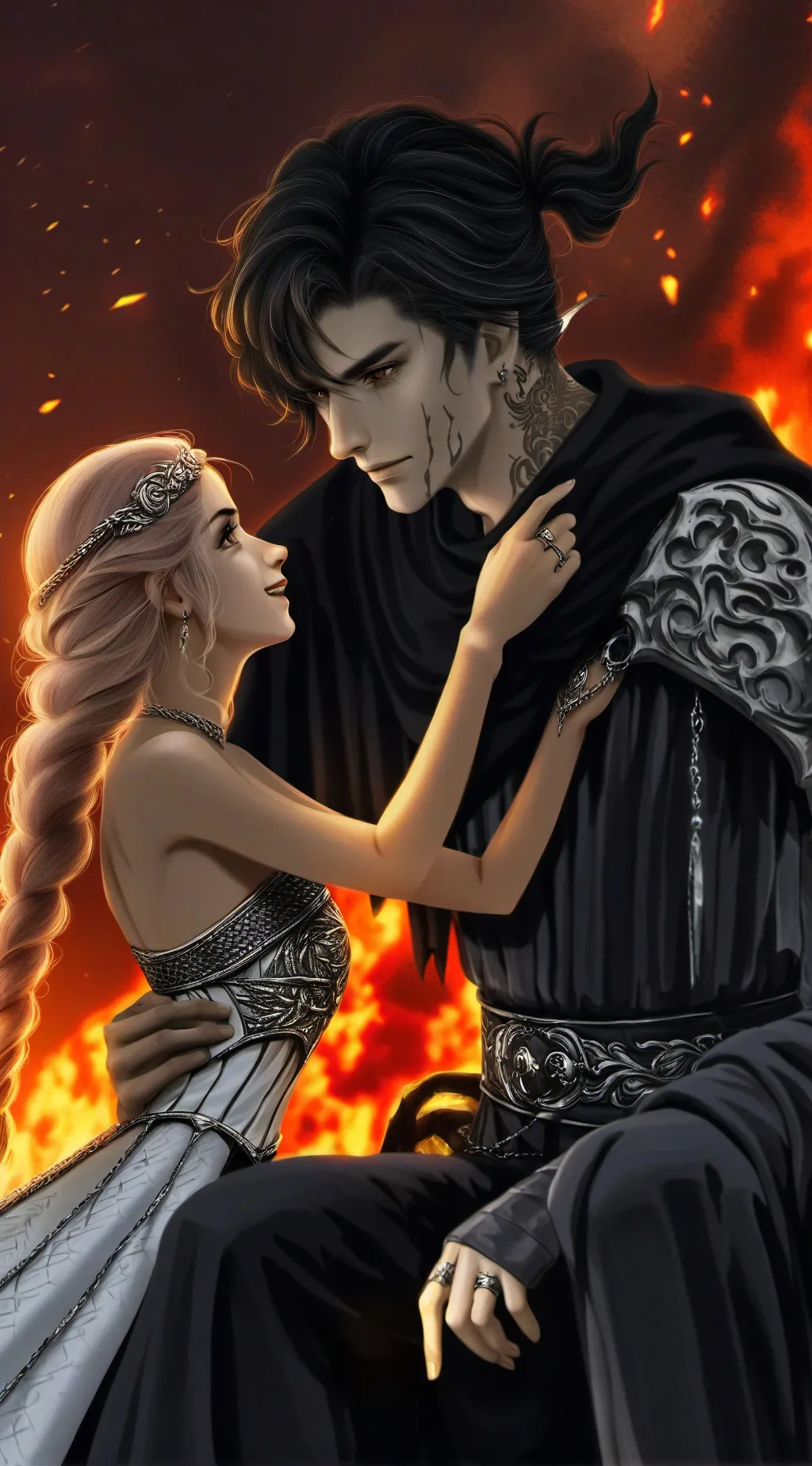 ai character: Demon king  background