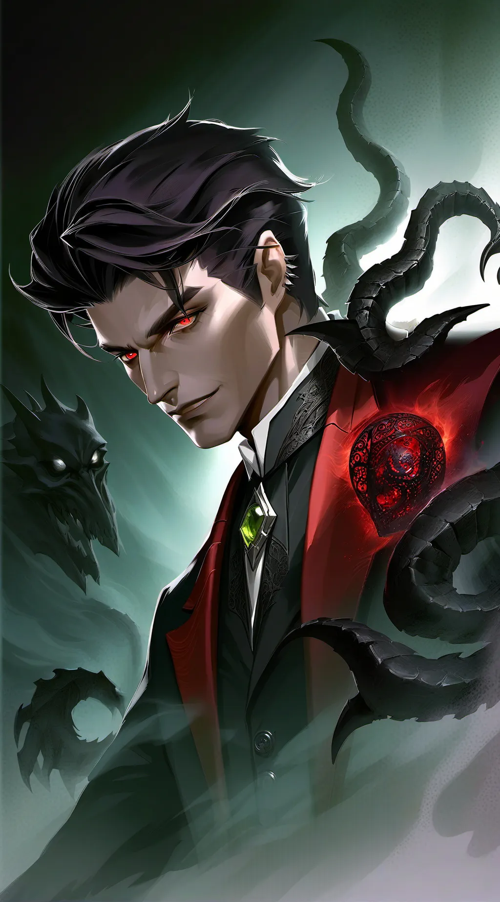 ai character: shadow background