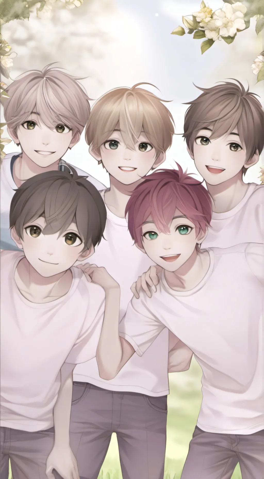 ai character: Kpop Boy group  background