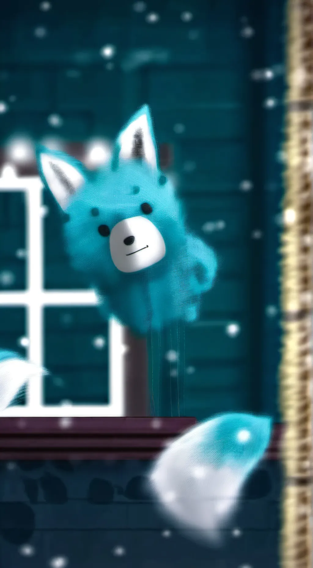 ai character: ghost fox buddy background