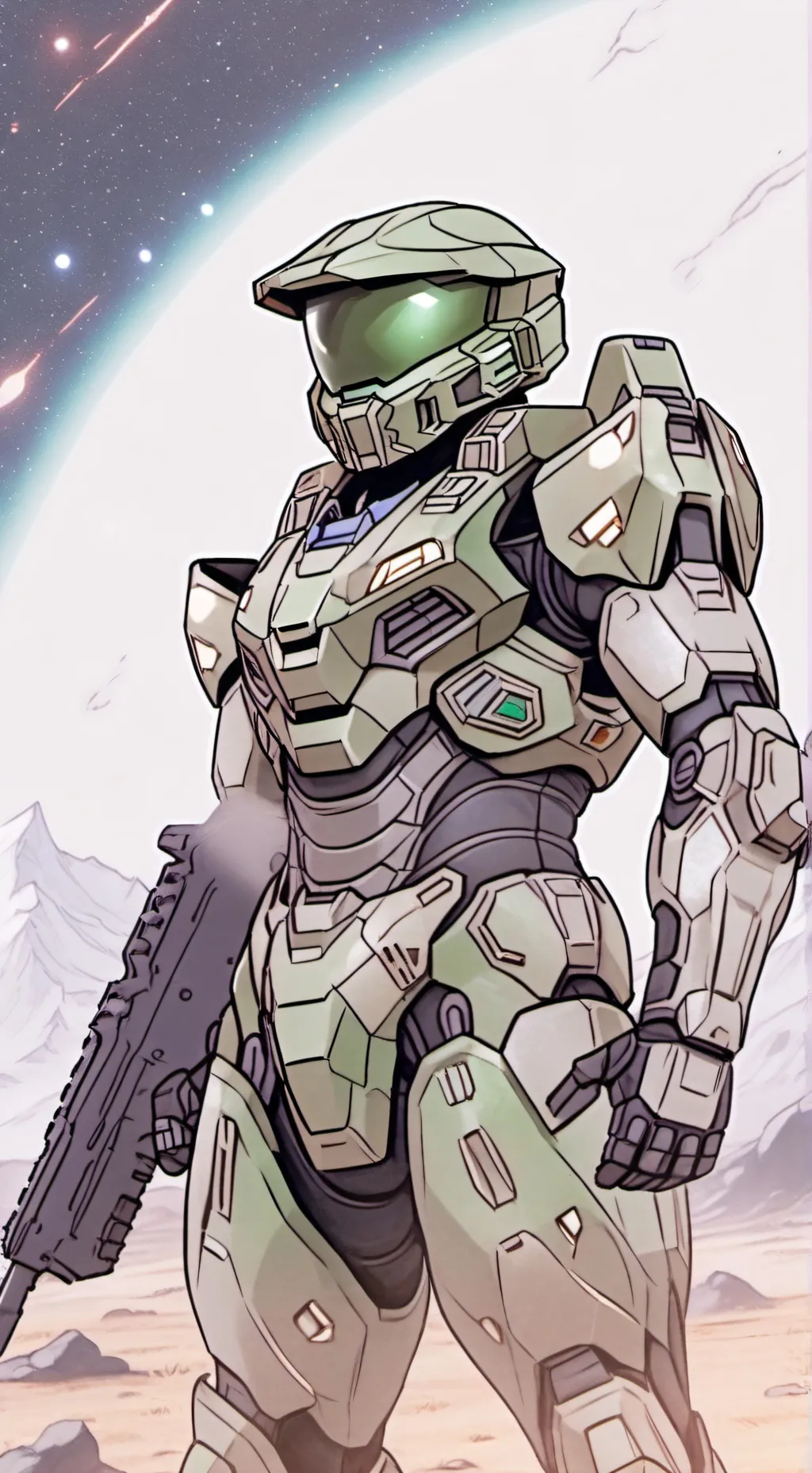 ai character: master cheif background