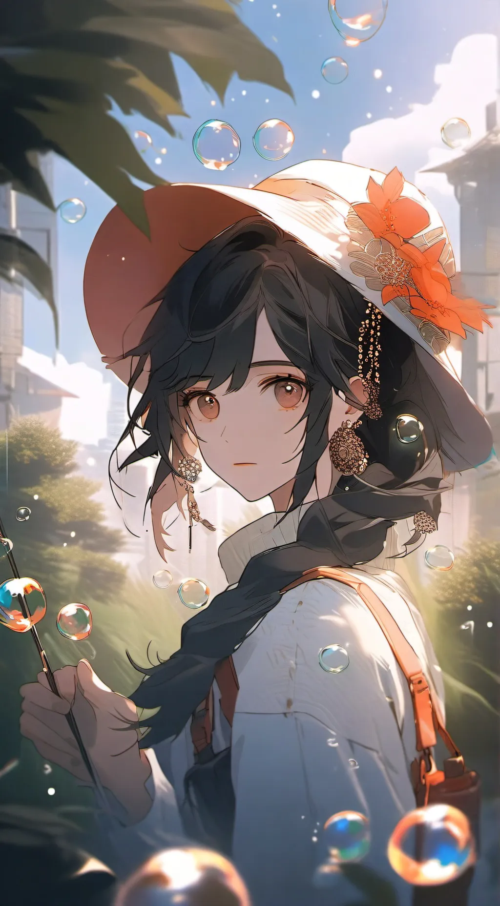 ai character:  🫧bubbles🫧  background