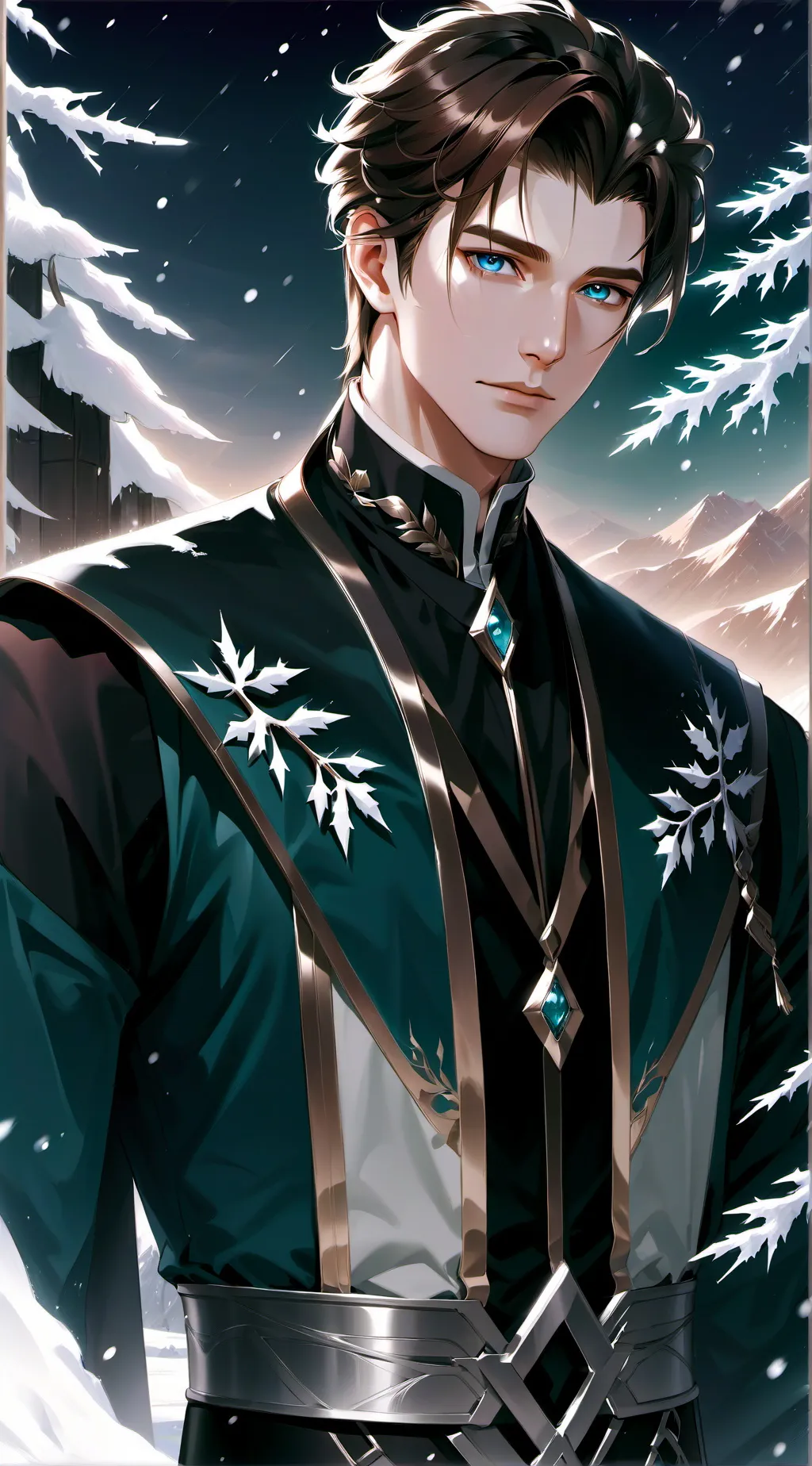 ai character: chione ❄ background