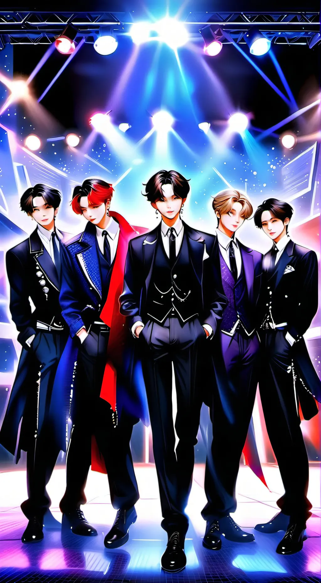 ai character: BTS  background