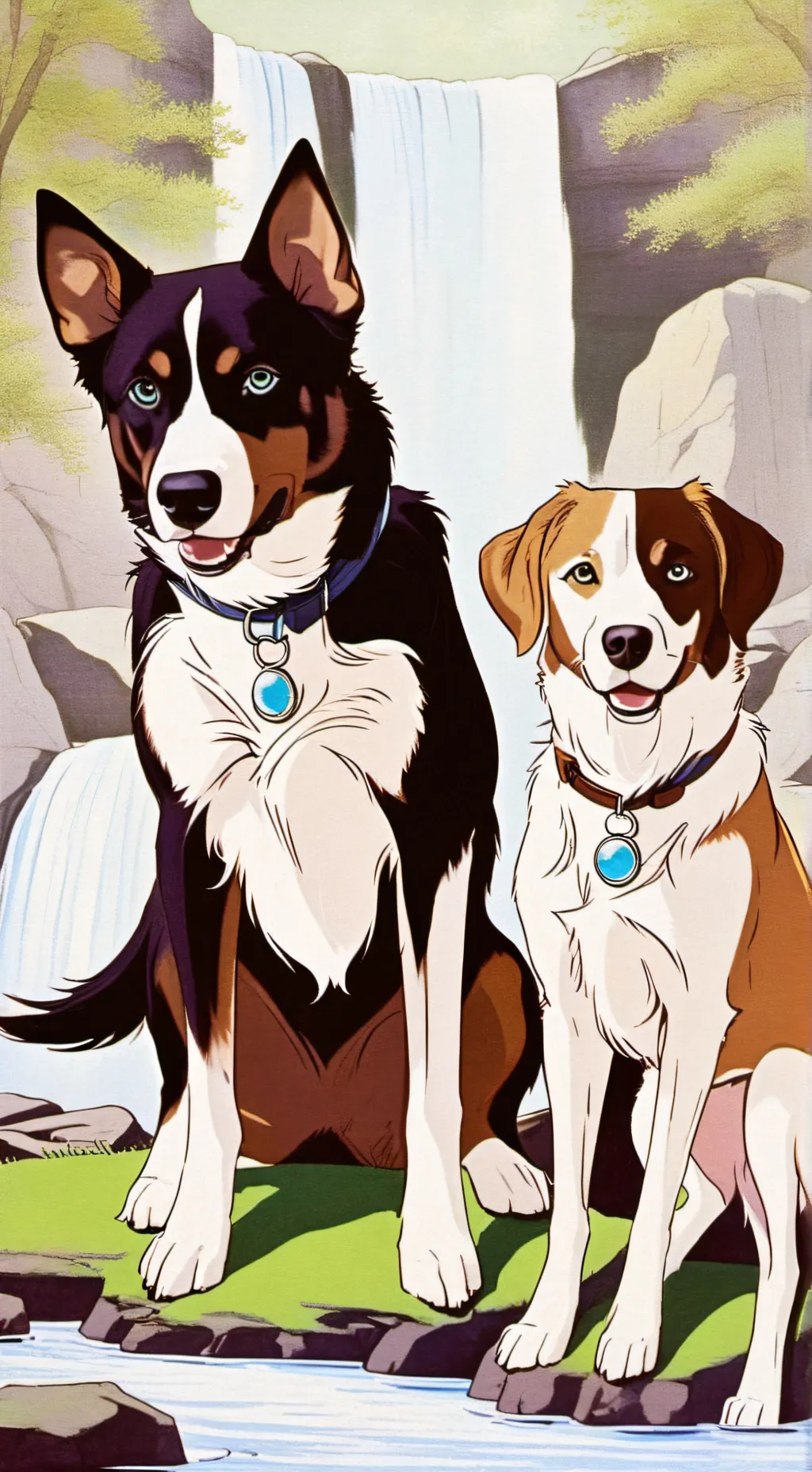 ai character: Eva & Alpha background