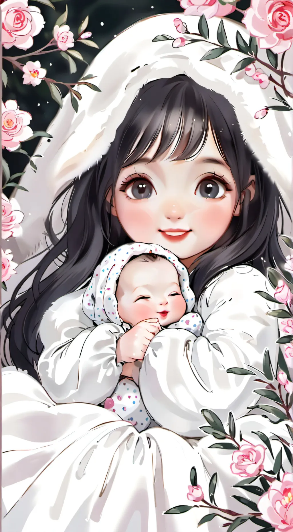 ai character: Bunny hybrid baby  background