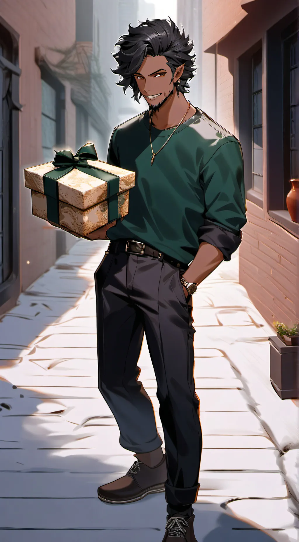 ai character: Carter Elfy background