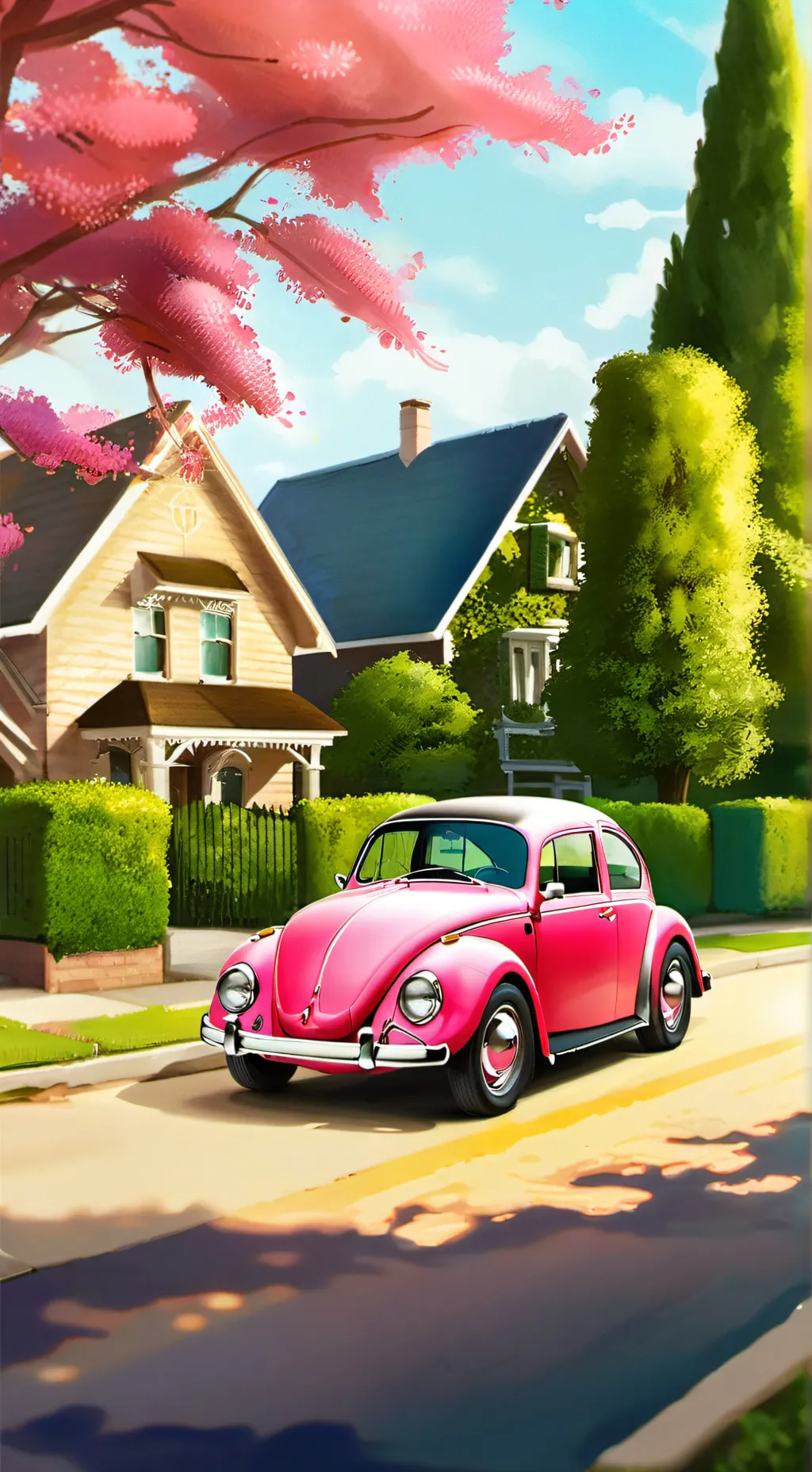 ai character: Pink punch buggie background