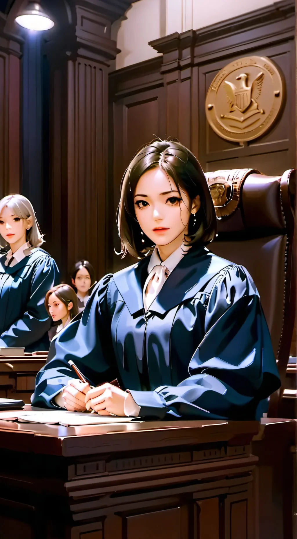 ai character: AI Courtroom  background