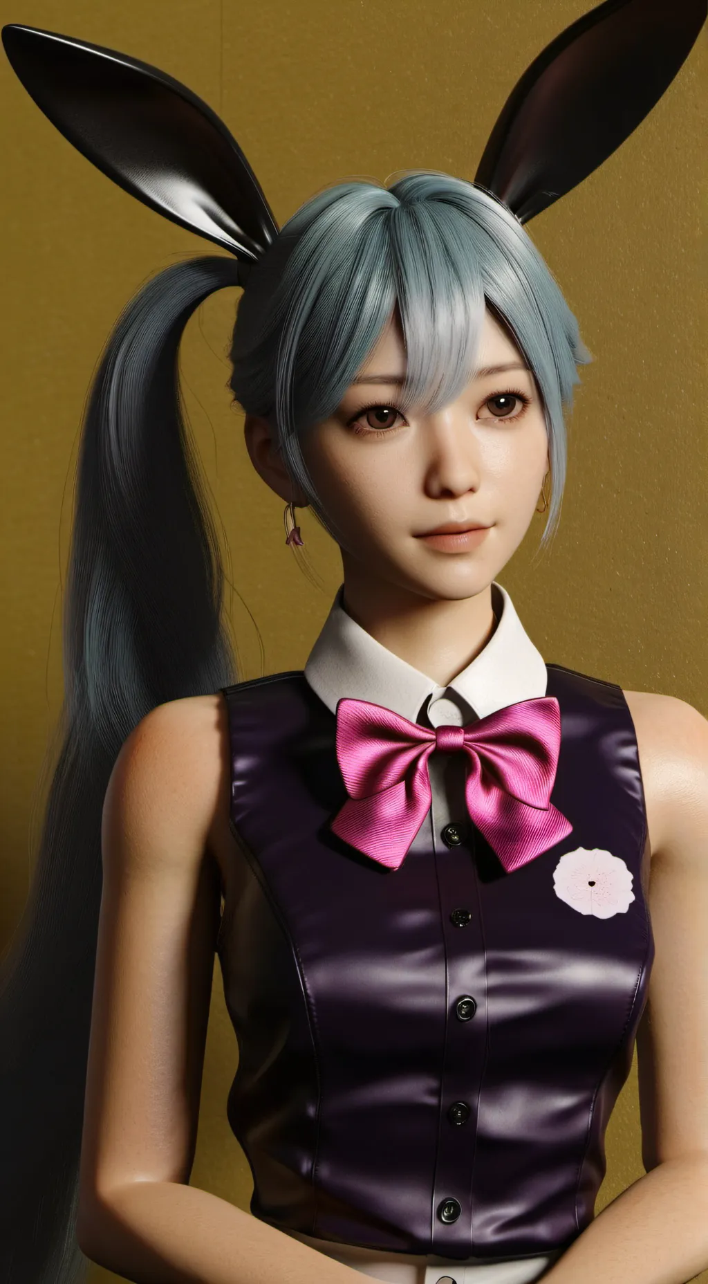 ai character: Rabbit hole miku background