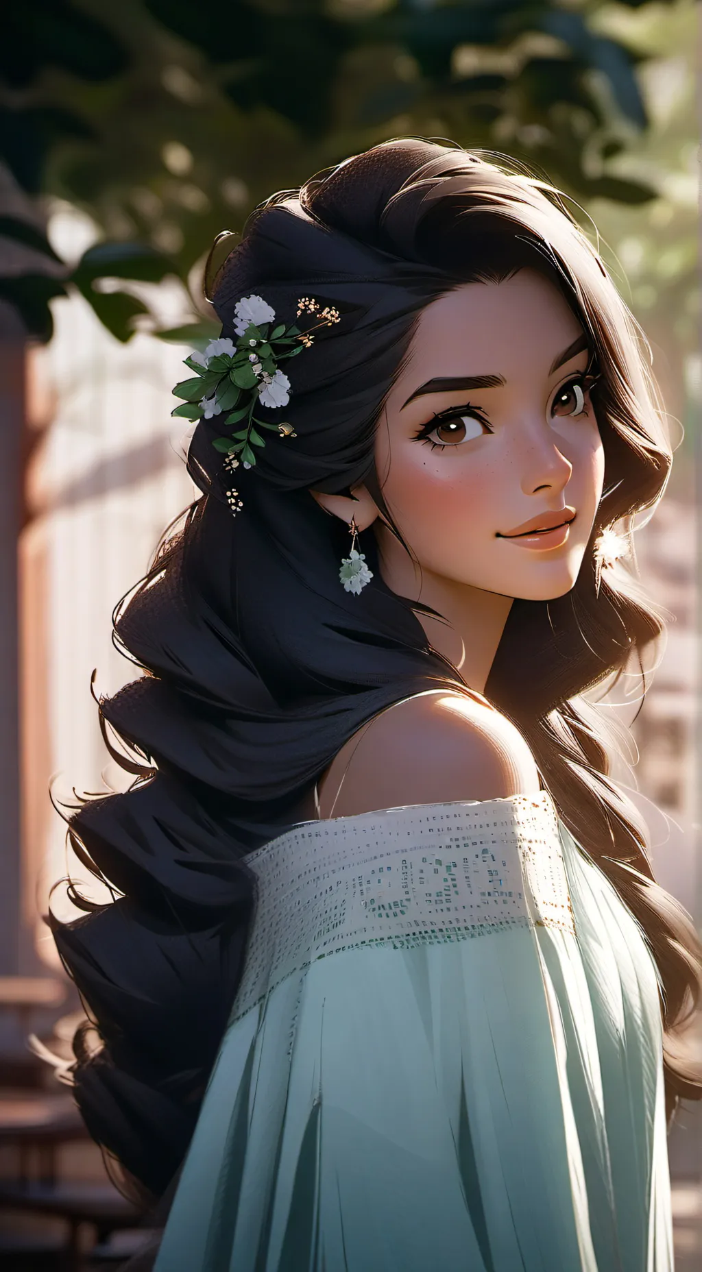 ai character: crystal  background