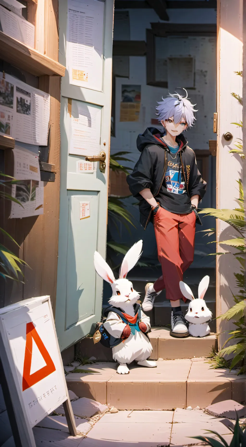 ai character: Jax the Rascally Rabbit background