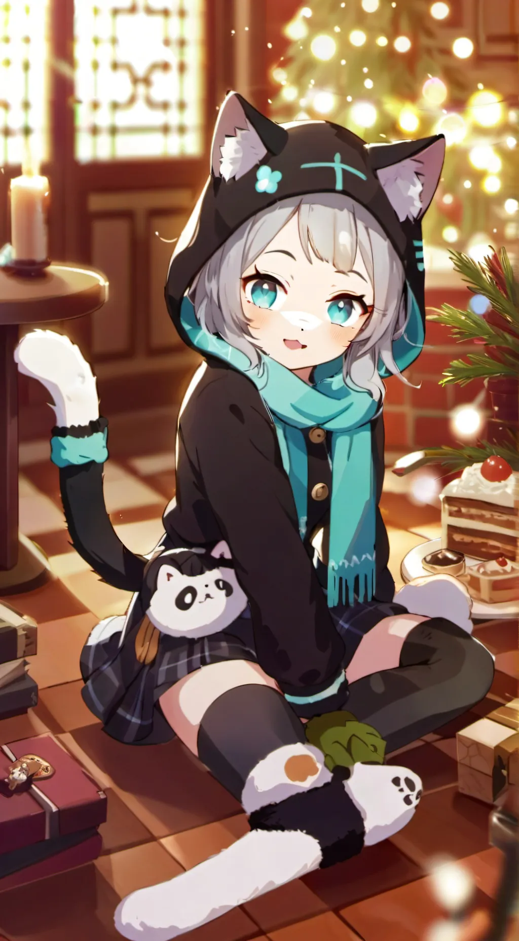 ai character: cat girl 😺 background