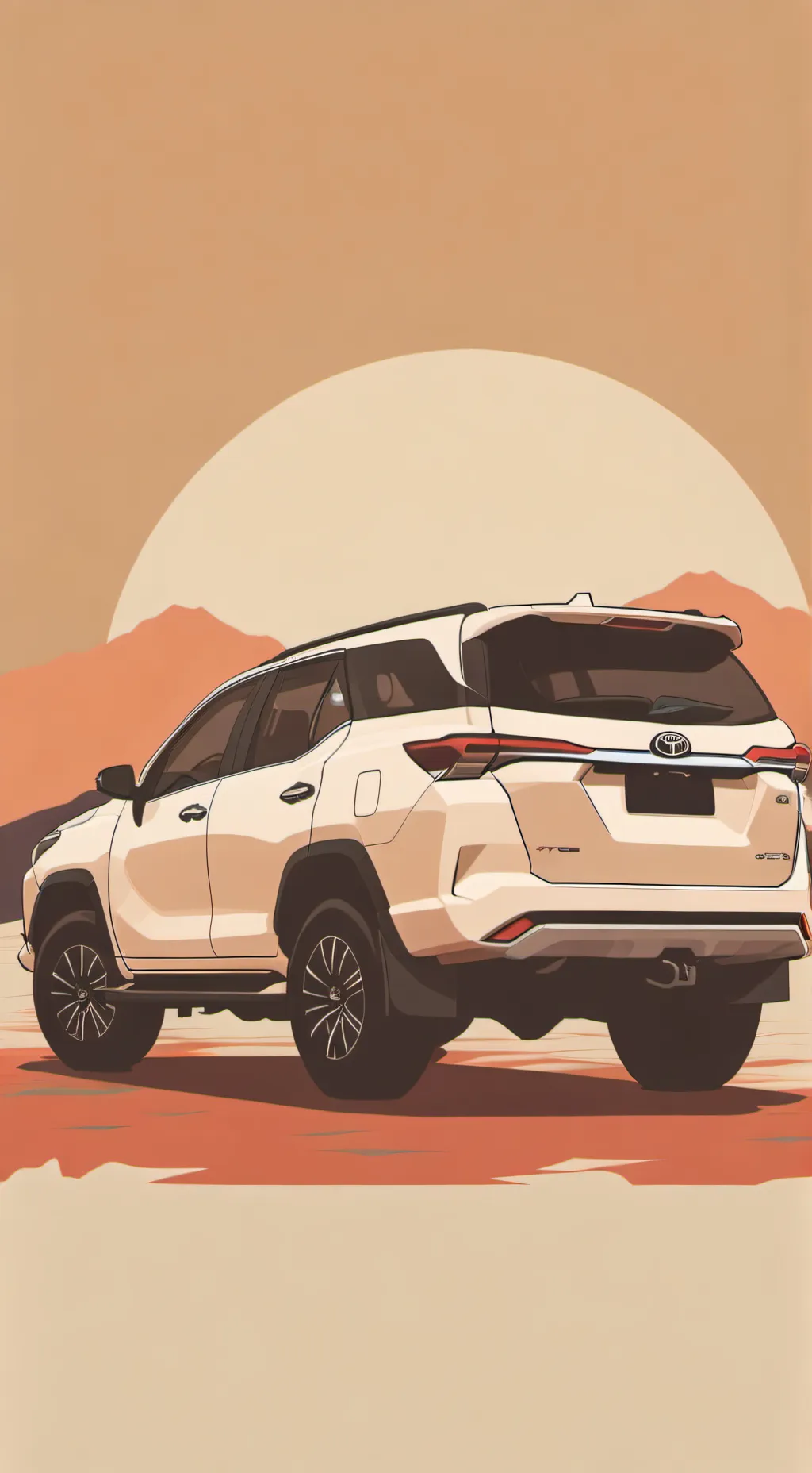 ai character: Toyota Fortuner background