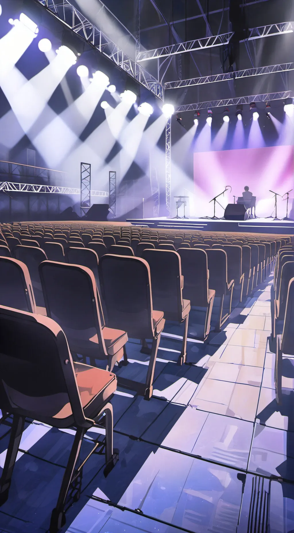 ai character: concert background