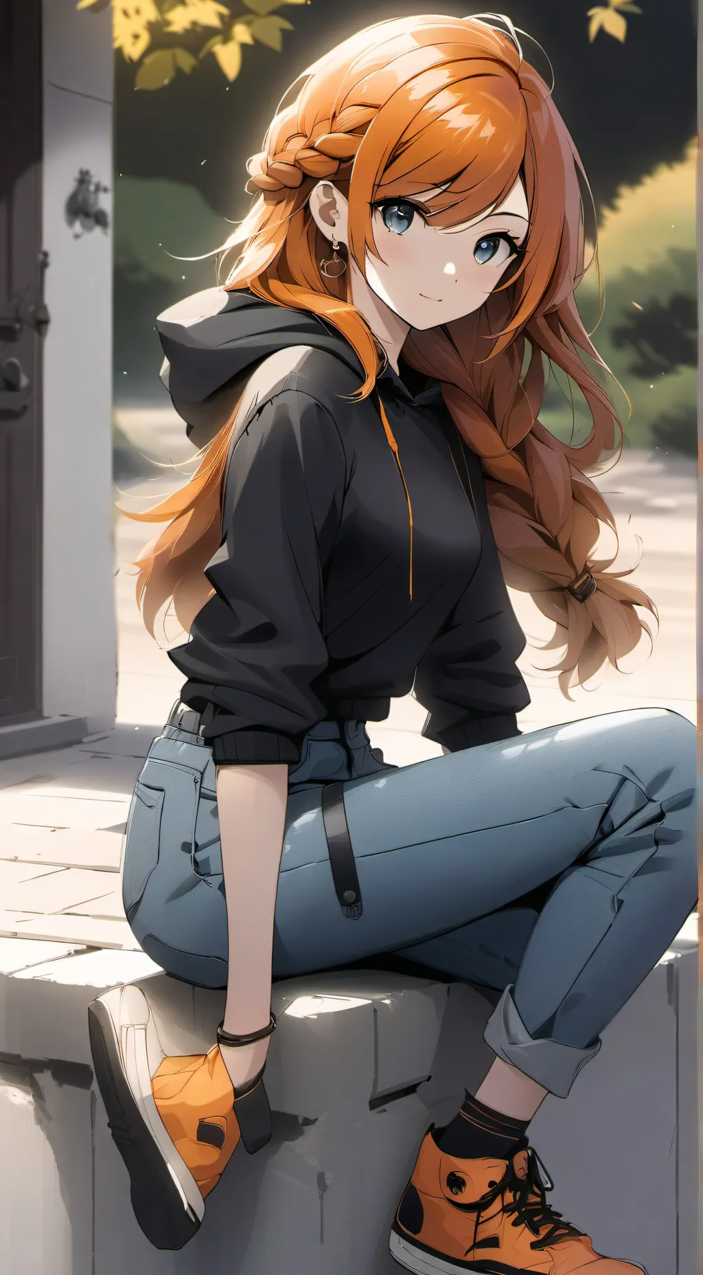 ai character: TennoSchool,Autumn background