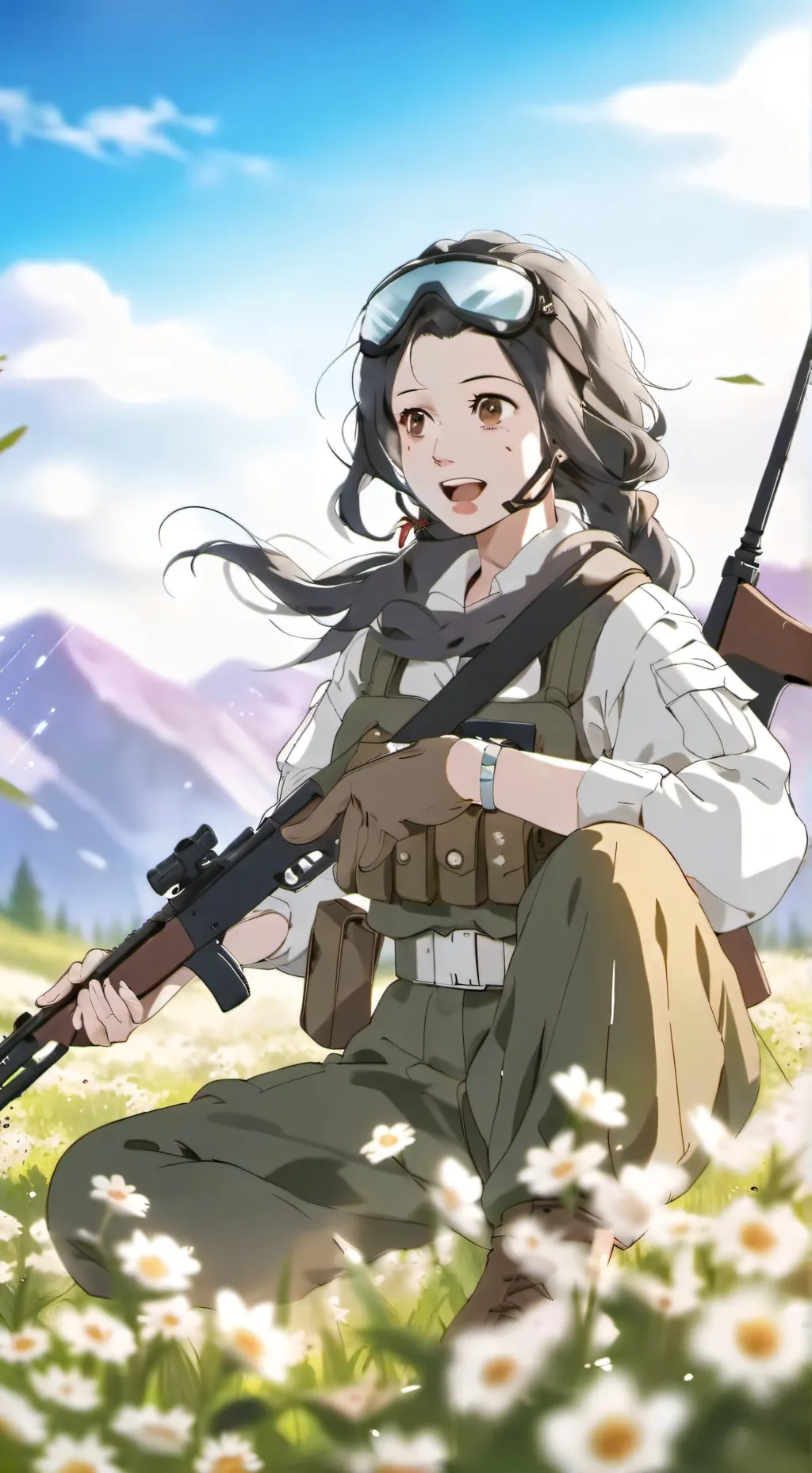 ai character: US soldier  background