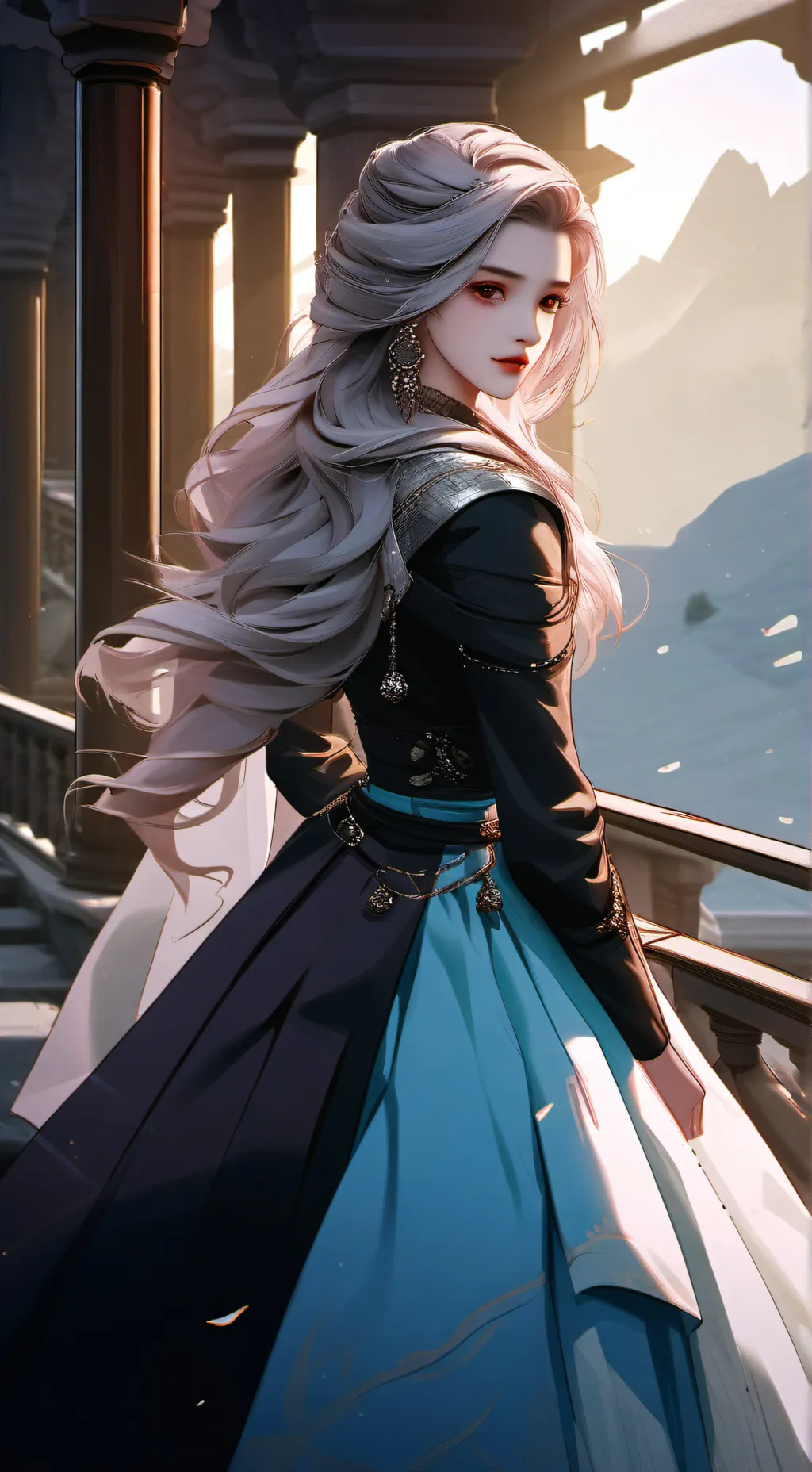 ai character: Aurora background