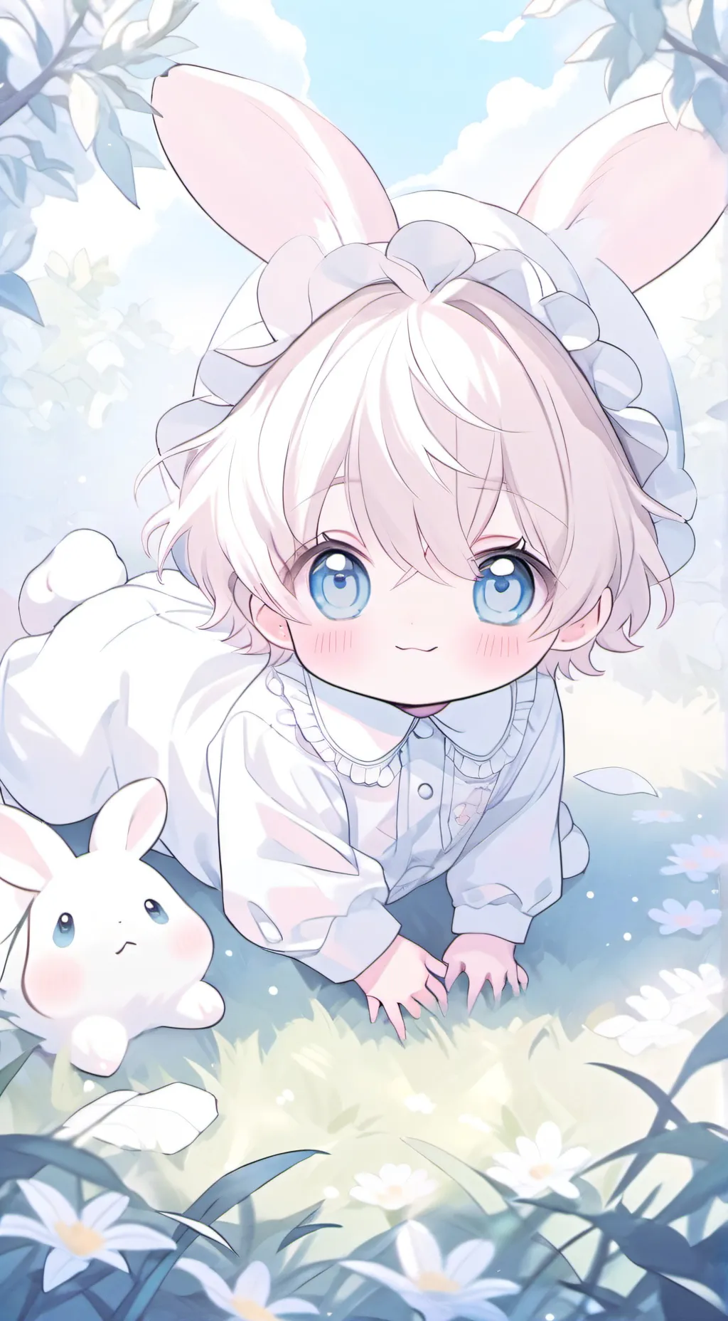 ai character: Bunny Baby background