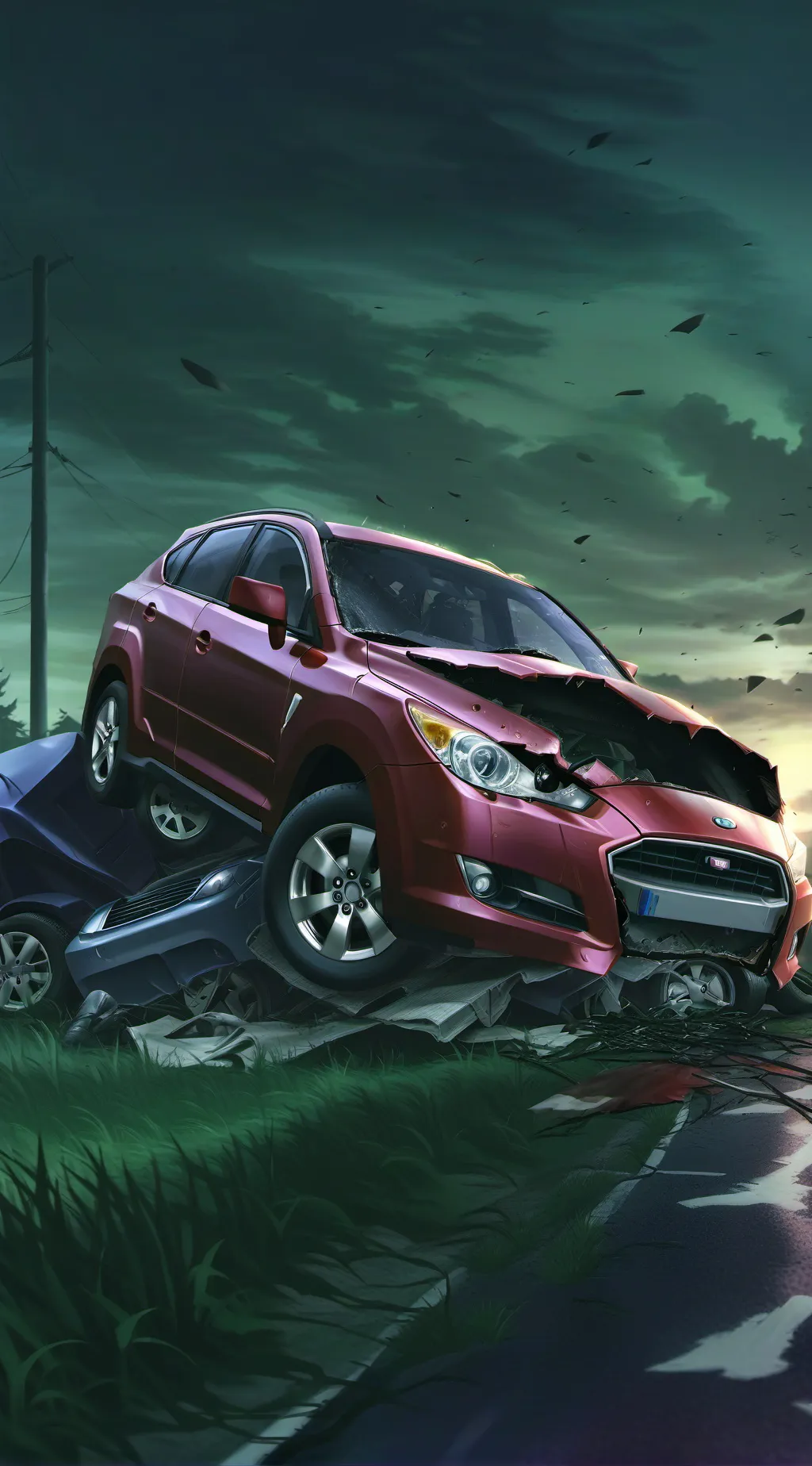 ai character: Car crash part two background