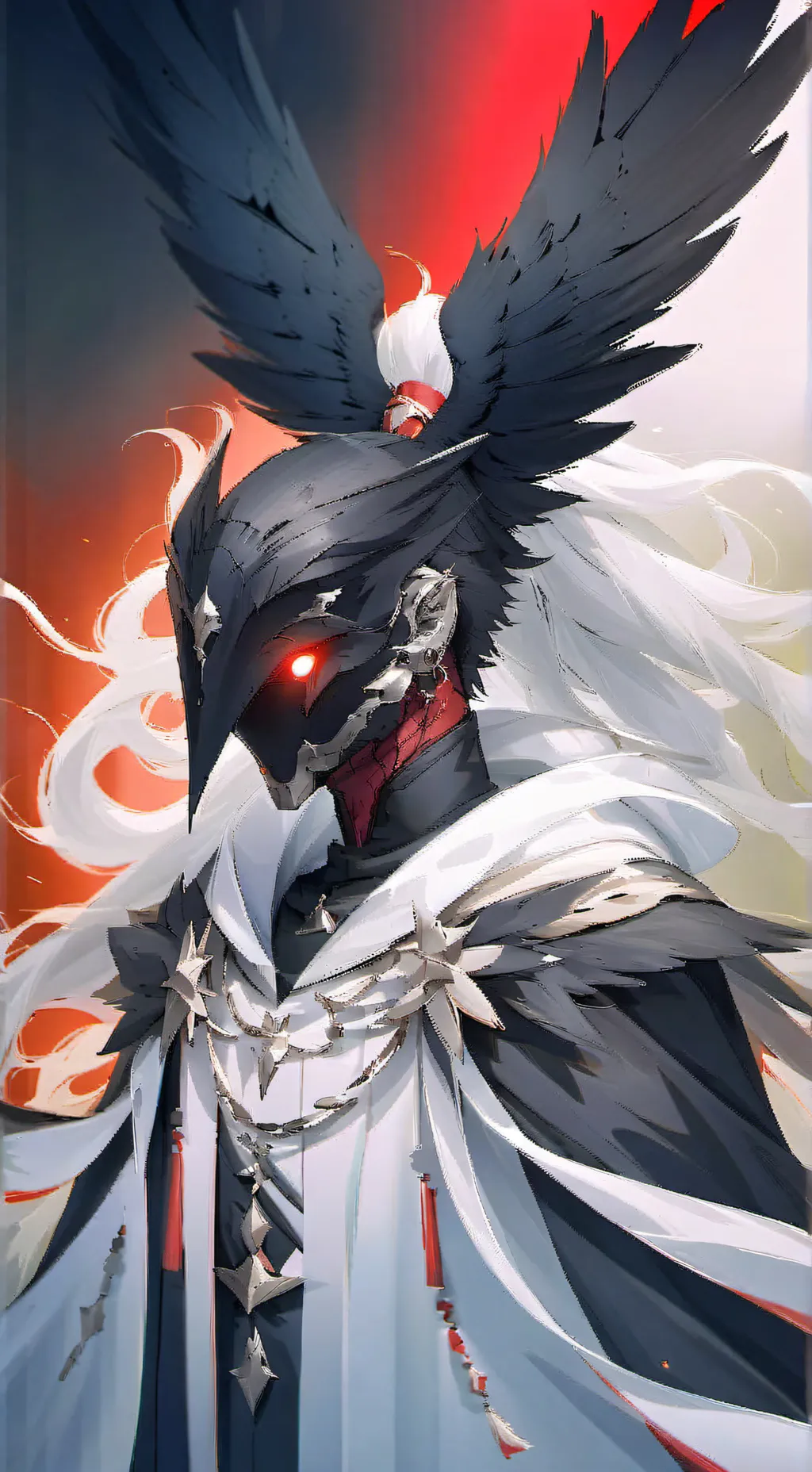 ai character: (met) angel caido  background