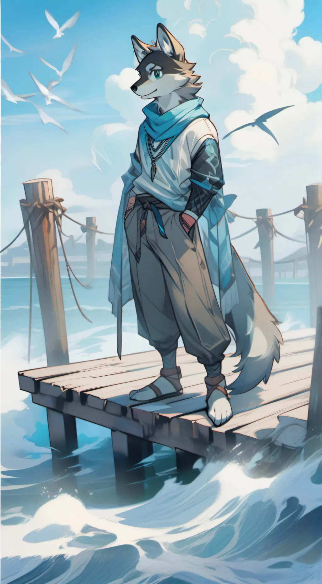 ai character: Stormy background